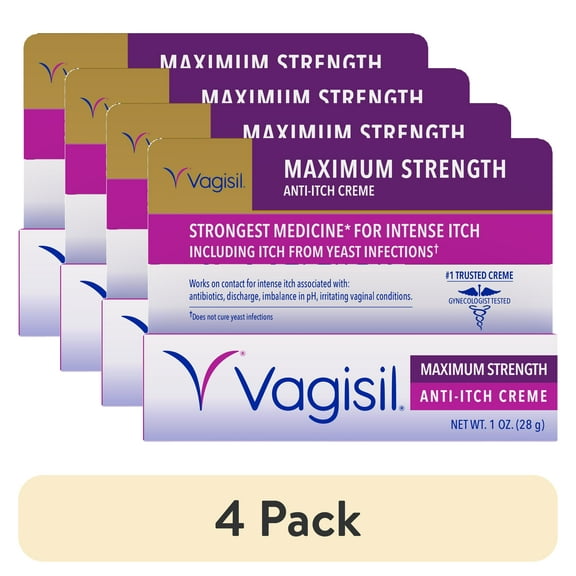 (4 pack) Vagisil Maximum Strength Anti-Itch Creme, 1 Oz, 1 Pack