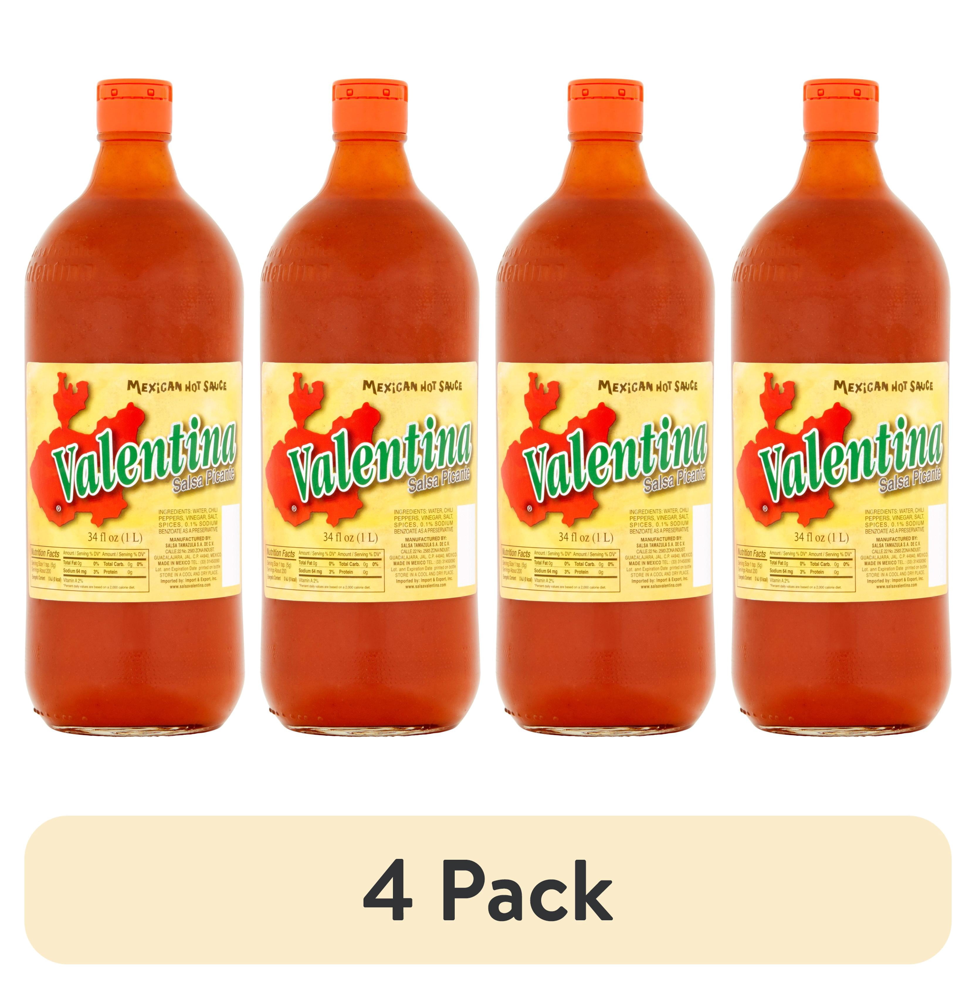 (4 pack) Valentina Mexican Hot Sauce, 34 fl oz