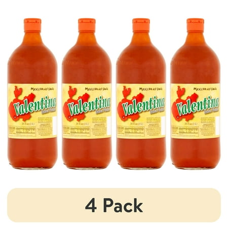 (4 pack) Valentina Mexican Hot Sauce, 34 fl oz