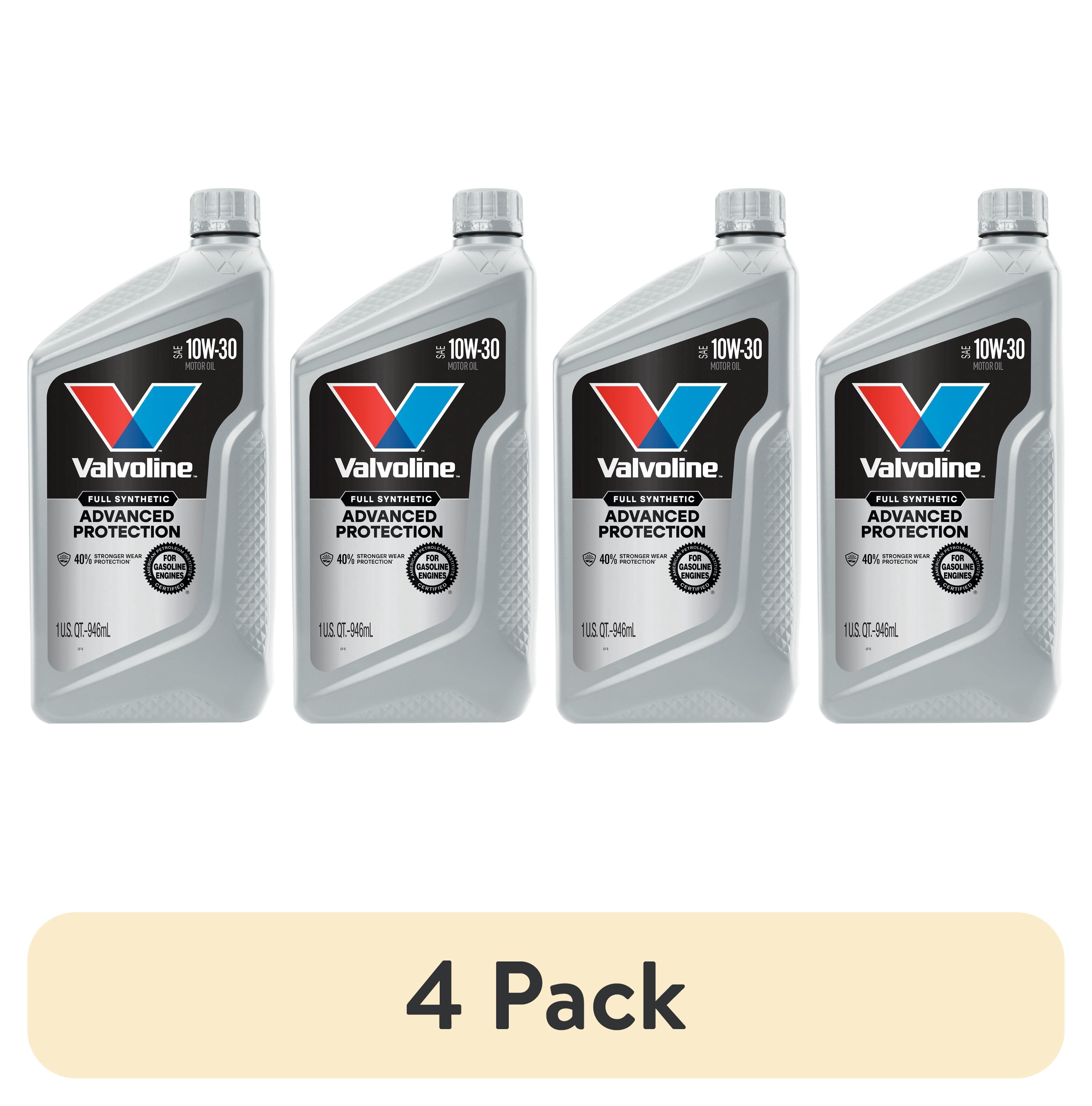 (4 pack) Valvoline Advanced Protection Full Synthetic 10W-30 Motor Oil 1 Quart