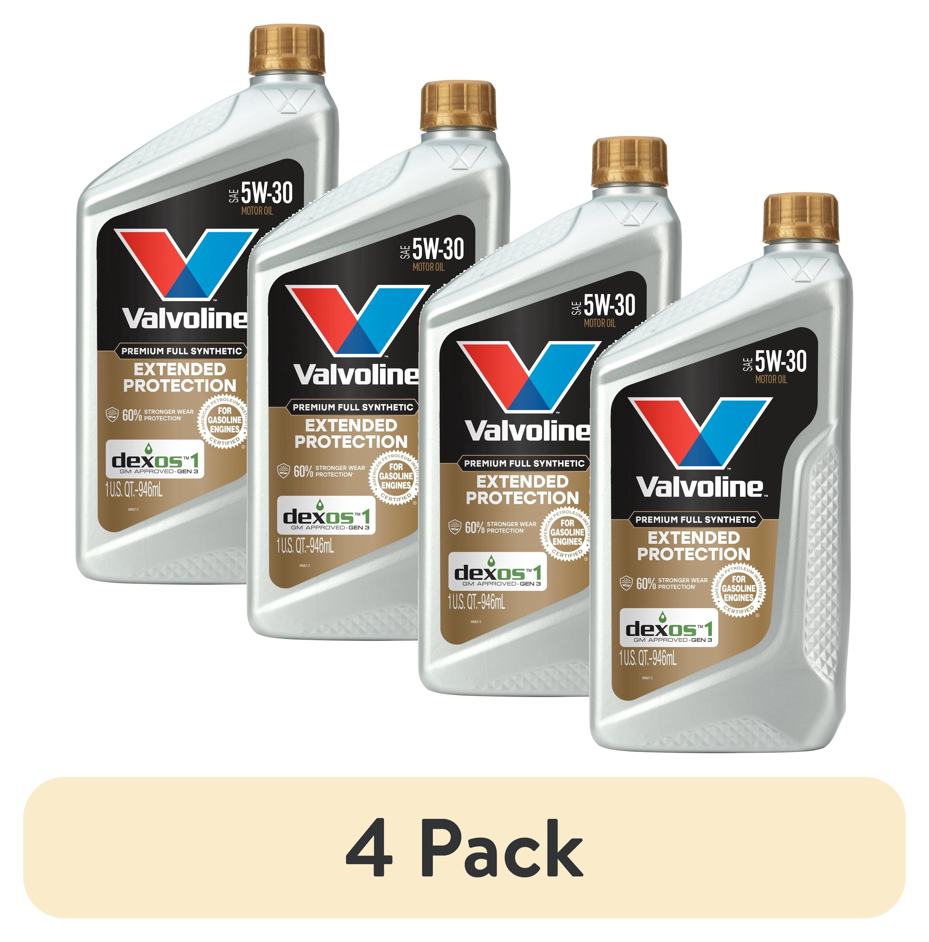 (4 pack) Valvoline Extended Protection Premium Full Synthetic 5W-30 Motor Oil 1 Quart