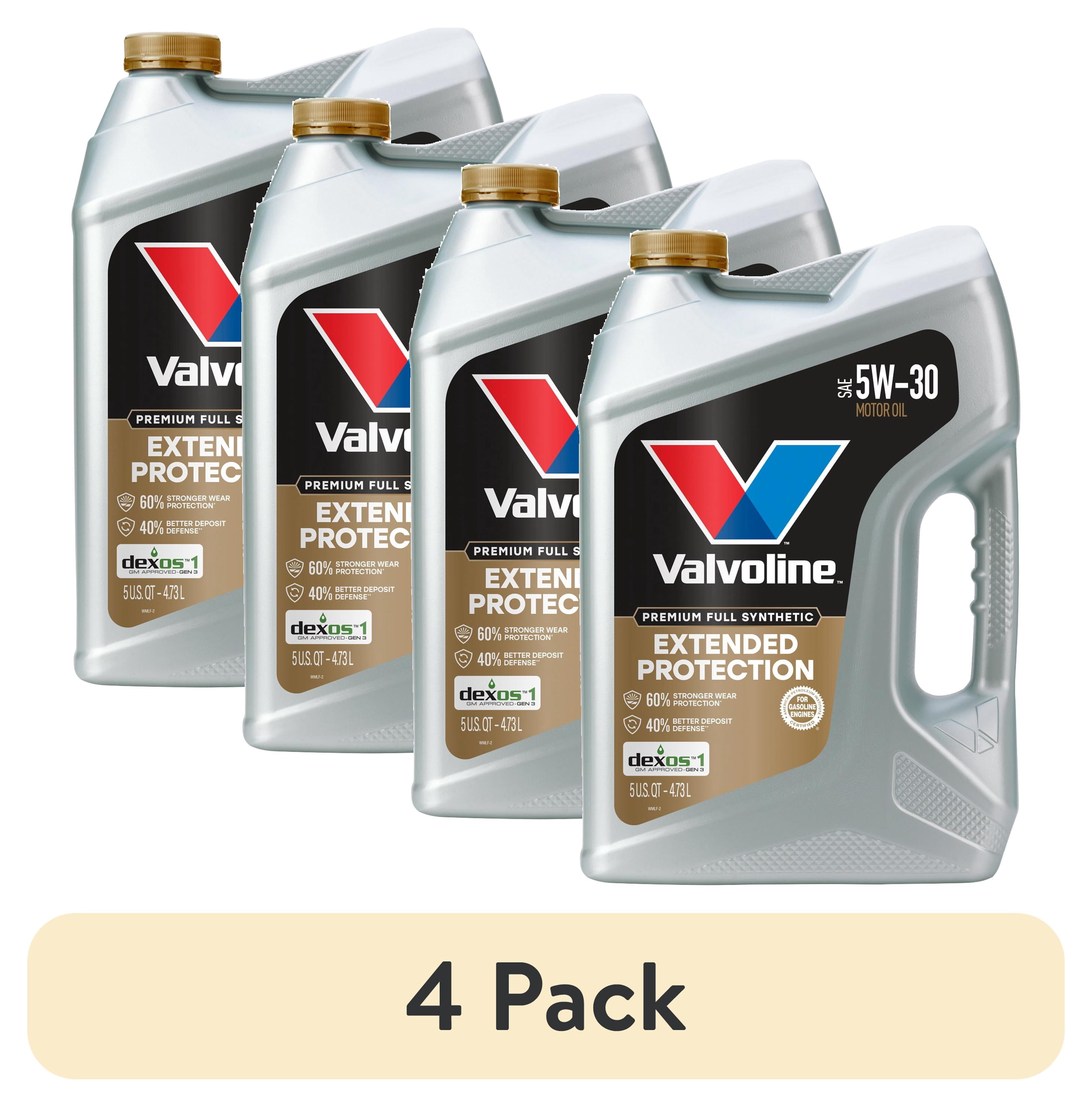 (4 pack) Valvoline Extended Protection Premium Full Synthetic 5W-30 Motor Oil 5 Quart