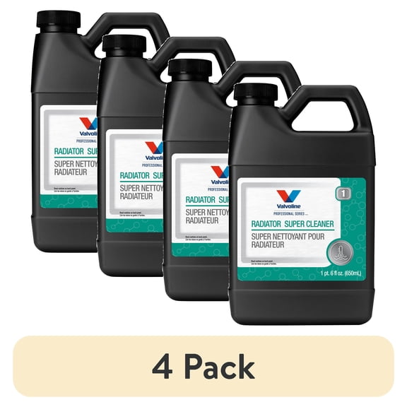 (4 pack) Valvoline Professional Series Radiator Cleaner Automotive Fluid Change Kits, 6 fl oz