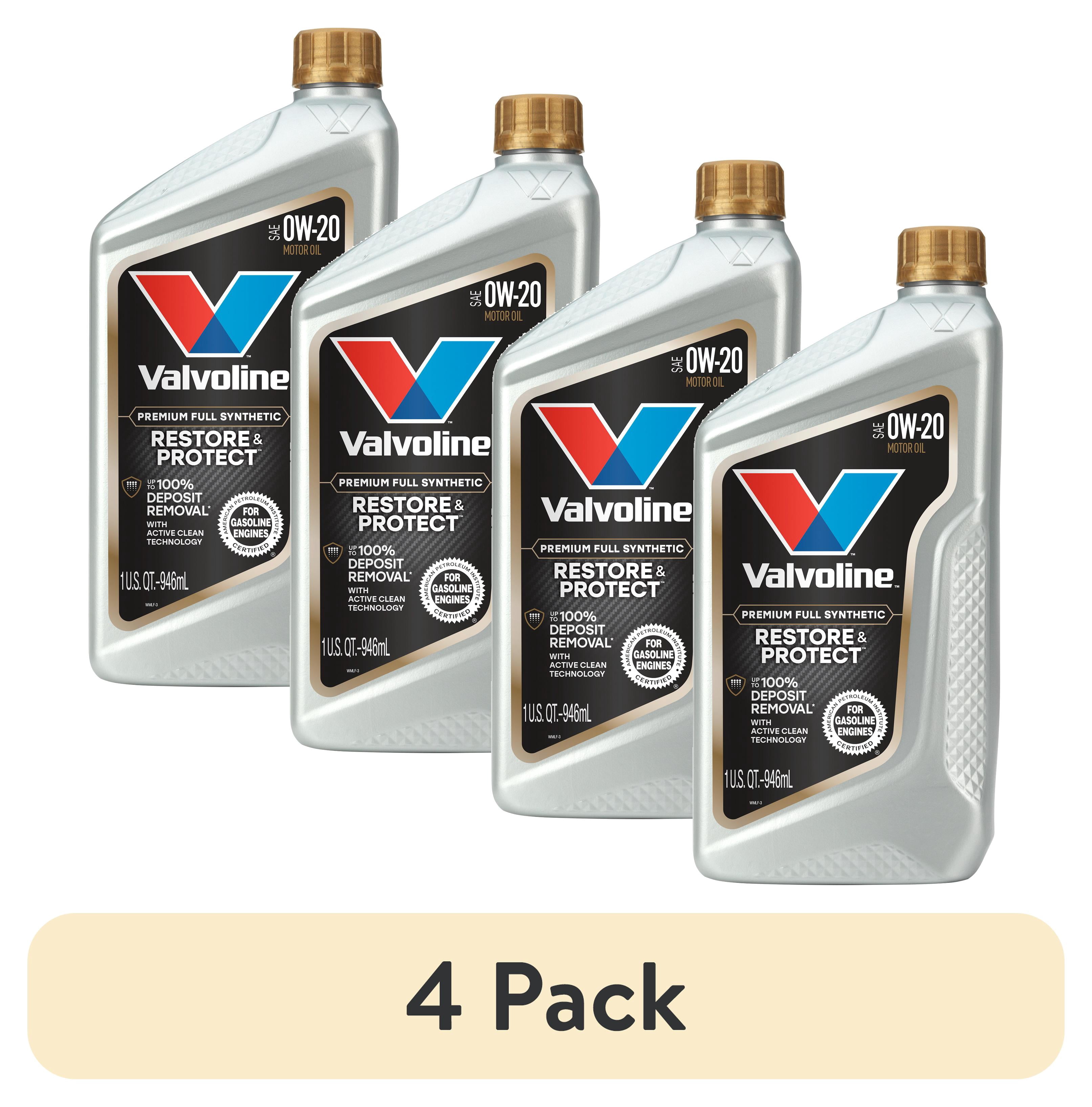 5 pack) Valvoline Restore & Protect Full Synthetic 0W-20 Motor Oil