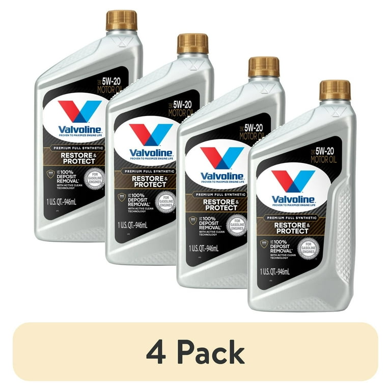 4 pack) Valvoline Restore & Protect Full Synthetic 5W-20 Motor Oil