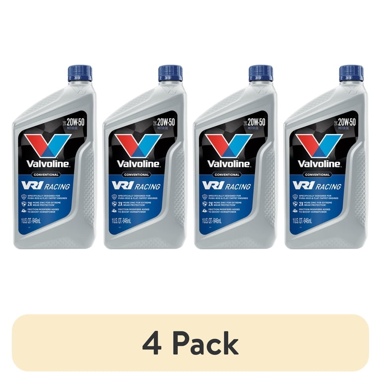 Valvoline VR1 Racing 20W-50 1L 4本 Valvoline VR1 20W50 Motor Oil, 4pk, 1 Quart - Walmart.com