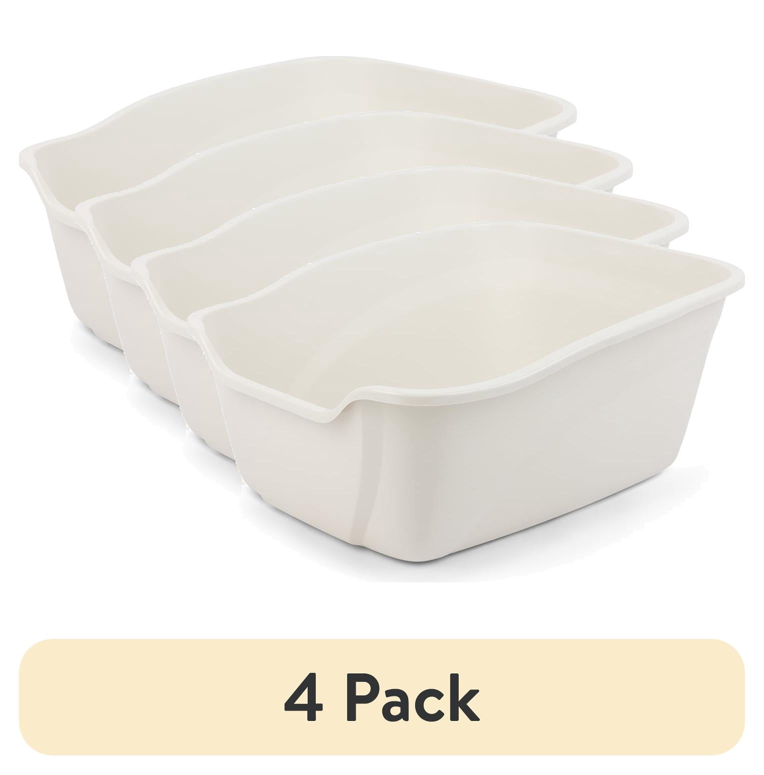 (4 pack) Van Ness High Sided Cat Litter Box, Giant, Color May Vary