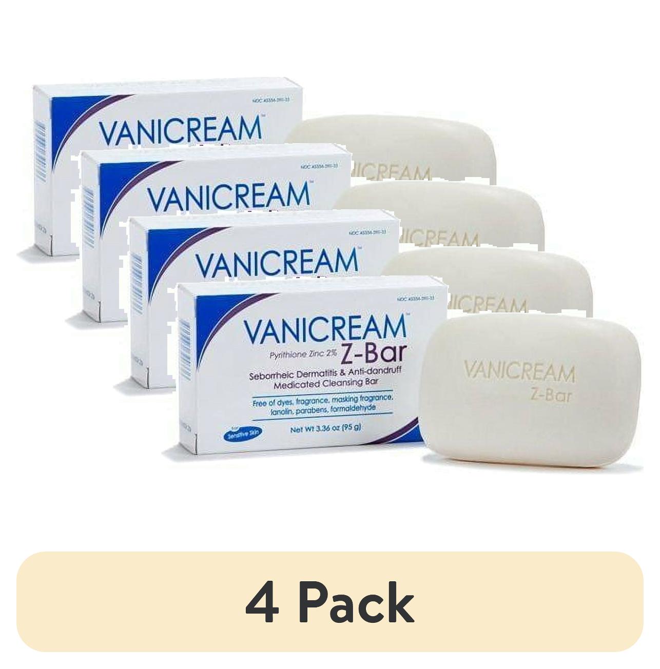 4 pack) Vanicream Z-Bar Medicated Cleansing Bar Soap, 3.36 Oz