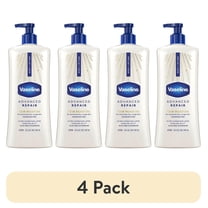 (4 pack) Vaseline Intensive Care Body Lotion for Dry Skin Advanced Repair Unscented Lotion Made with Ultra-Hydrating Lipids   Vaseline Jelly to Repair Extremely Dry Skin, 32 fl oz