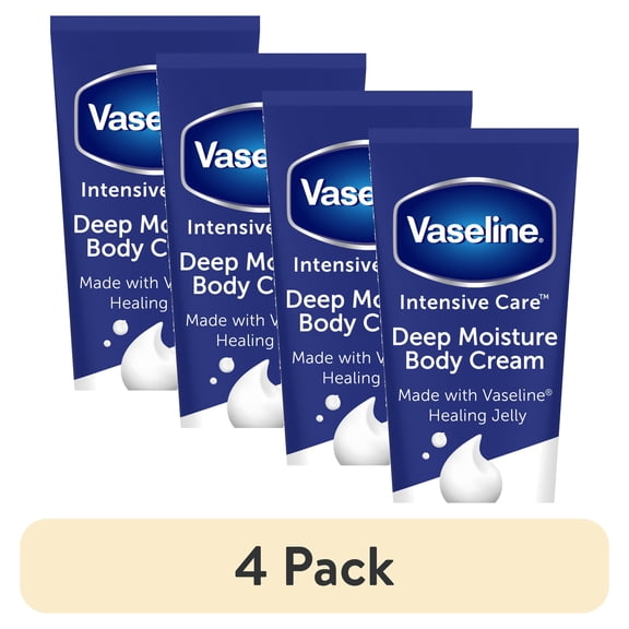 (4 pack) Vaseline Intensive Care Deep Moisture Women's Body Cream for Dry Skin 9 oz