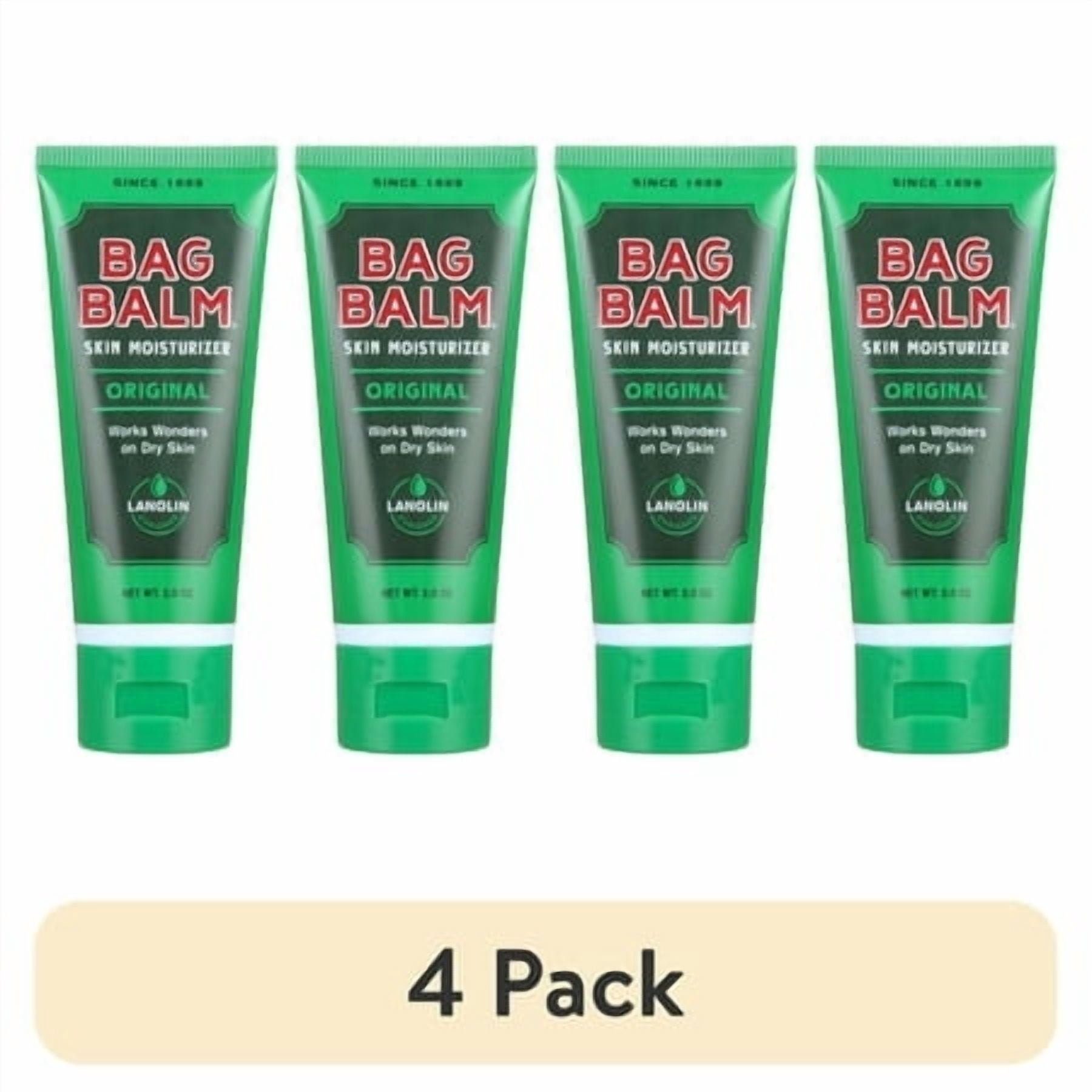 (4 pack) Vermont’s Original Bag Balm Skin Moisturizer for Dry Skin, 2oz Tube