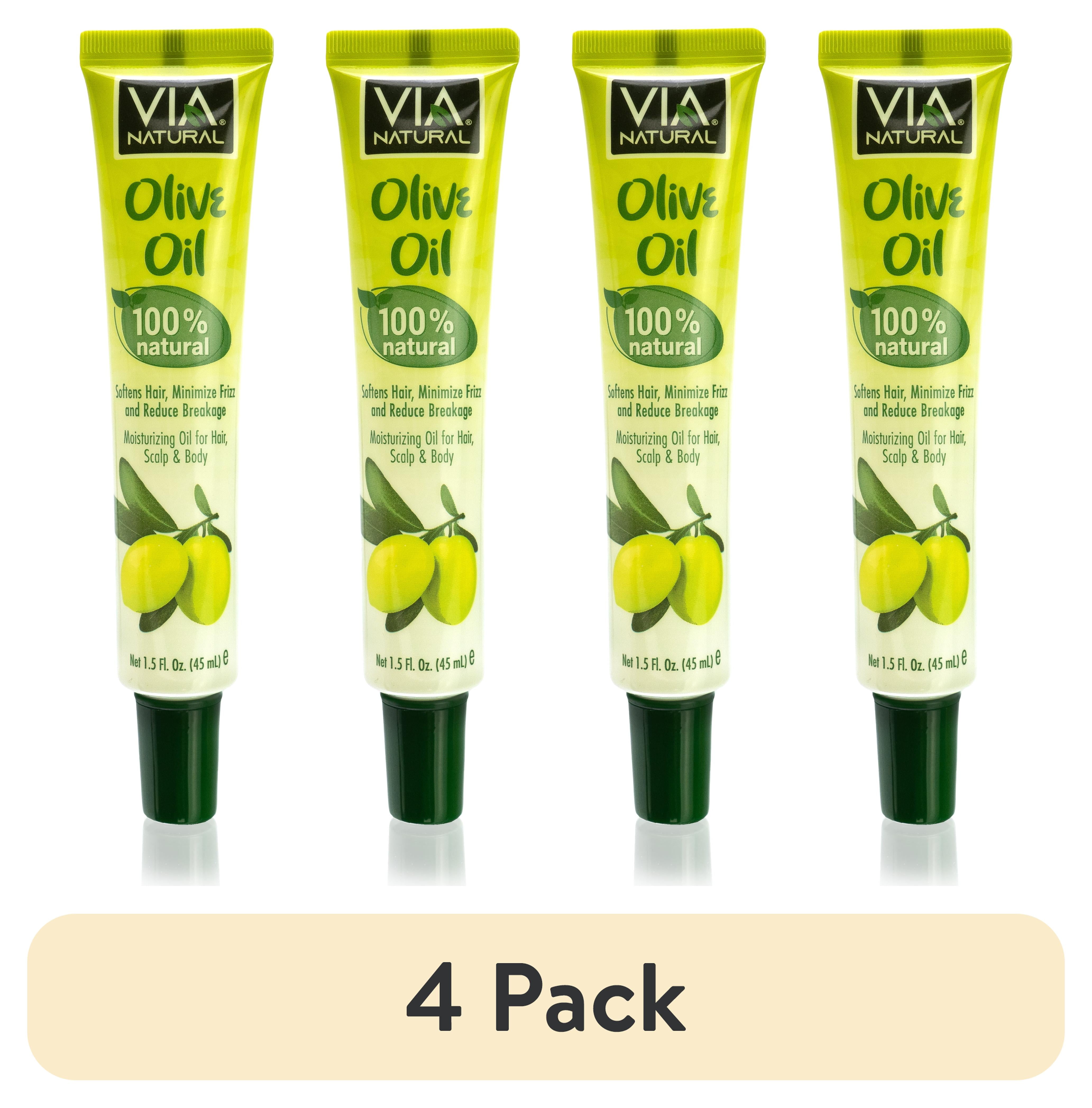 (4 pack) Via Natural Ultra Care Olive Oil, 1.5 fl oz Aid the Hair & Scalp