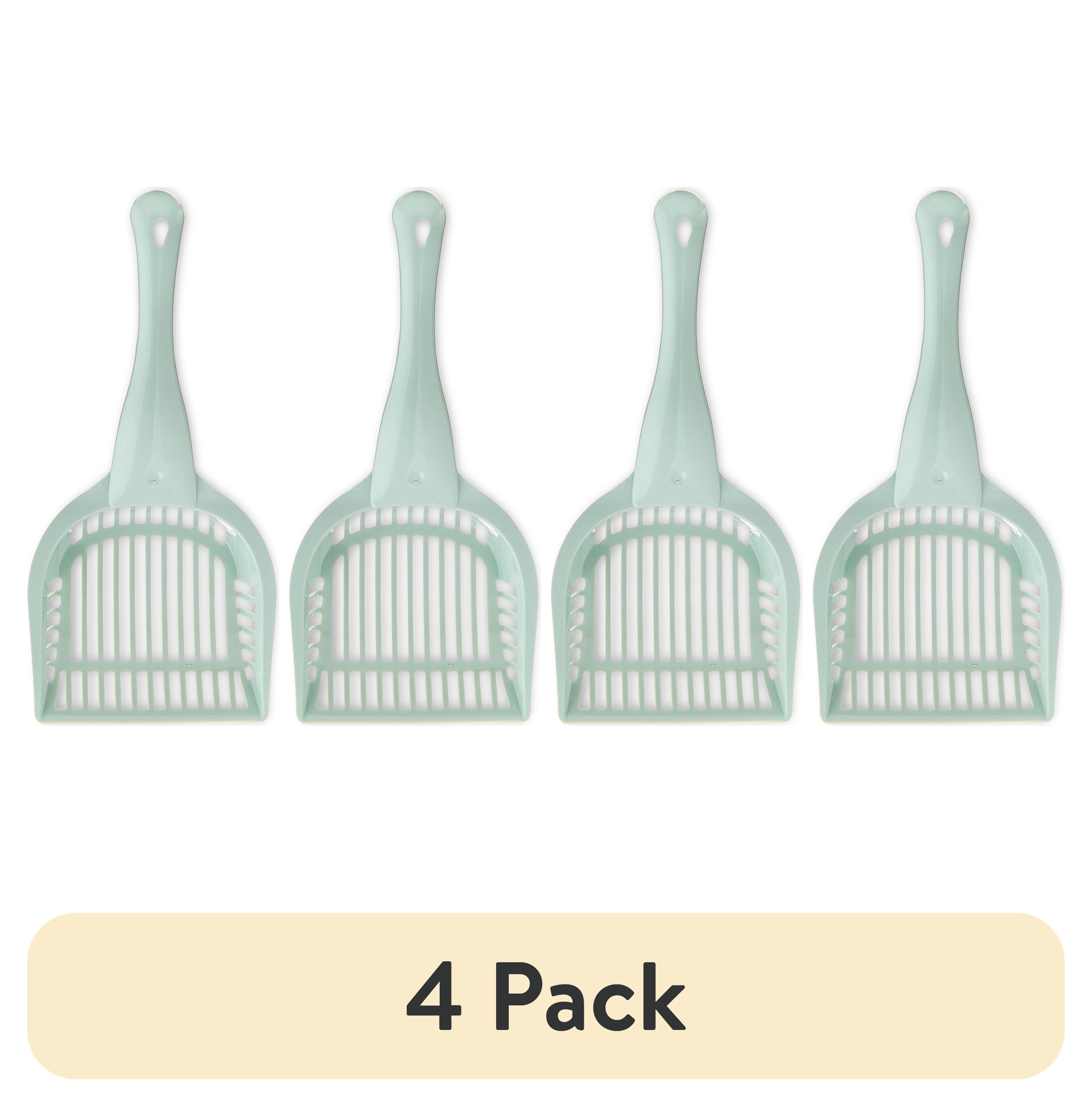 (4 pack) Vibrant Life Basic Litter Scoop, Green, 1 Count