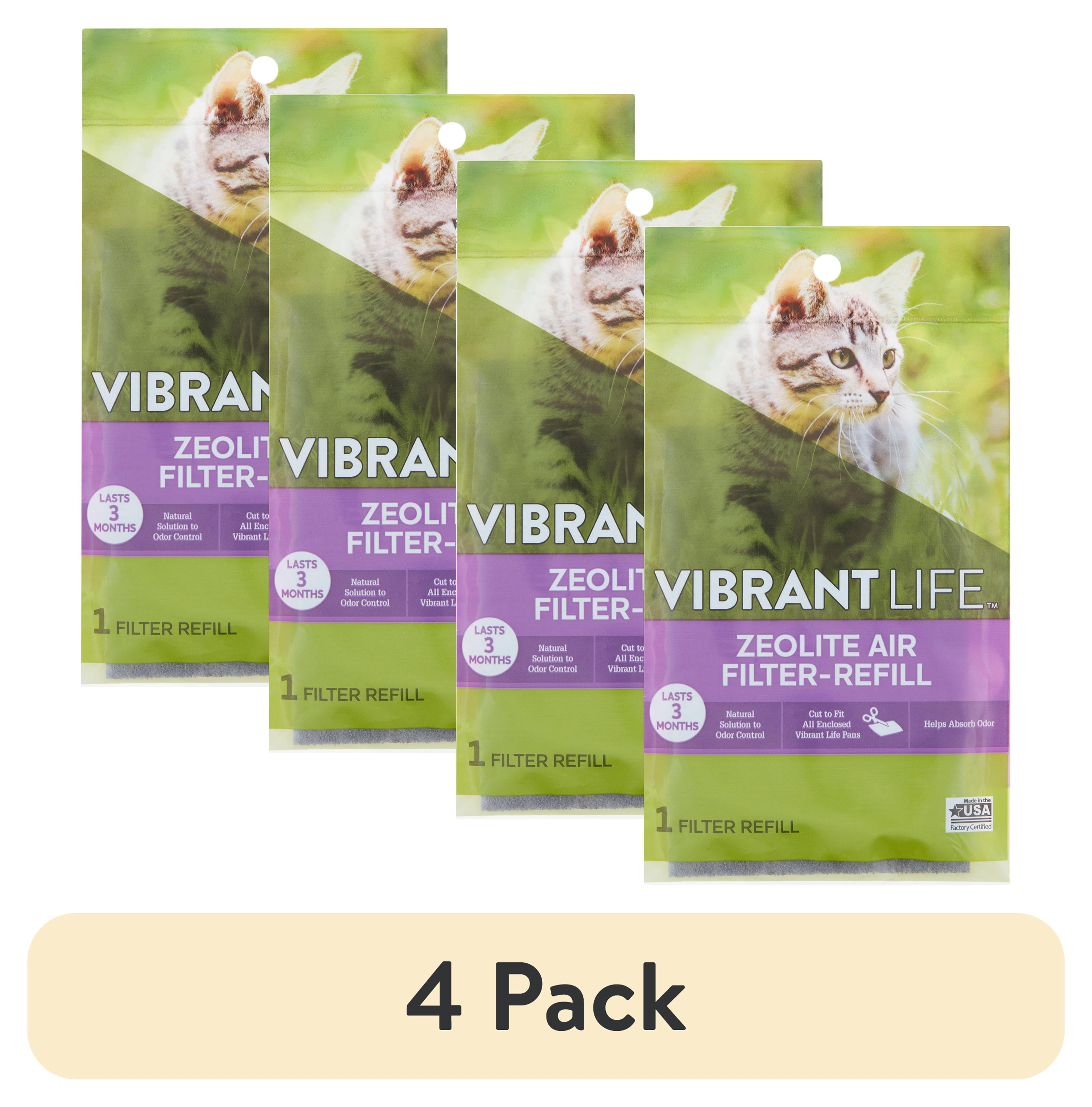 (4 pack) Vibrant Life Cat Litter Box Filter Replacement