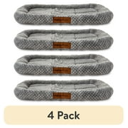 (4 pack) Vibrant Life Soft Cozy Crate Mat, Gray, 24 in x 18 in
