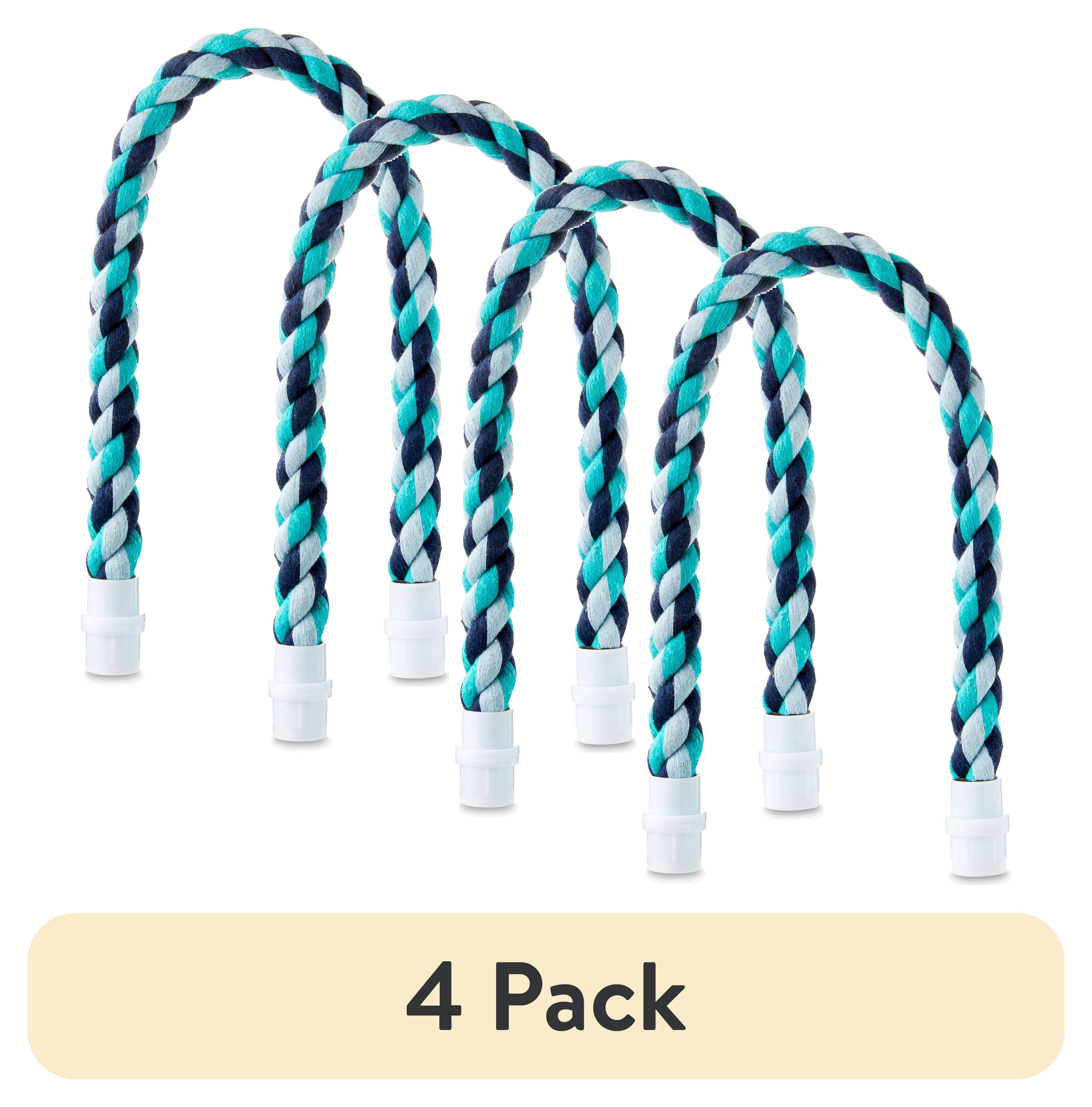 (4 pack) Vibrant Life Flexible Multi-Color Bird Rope Perch 21" Long