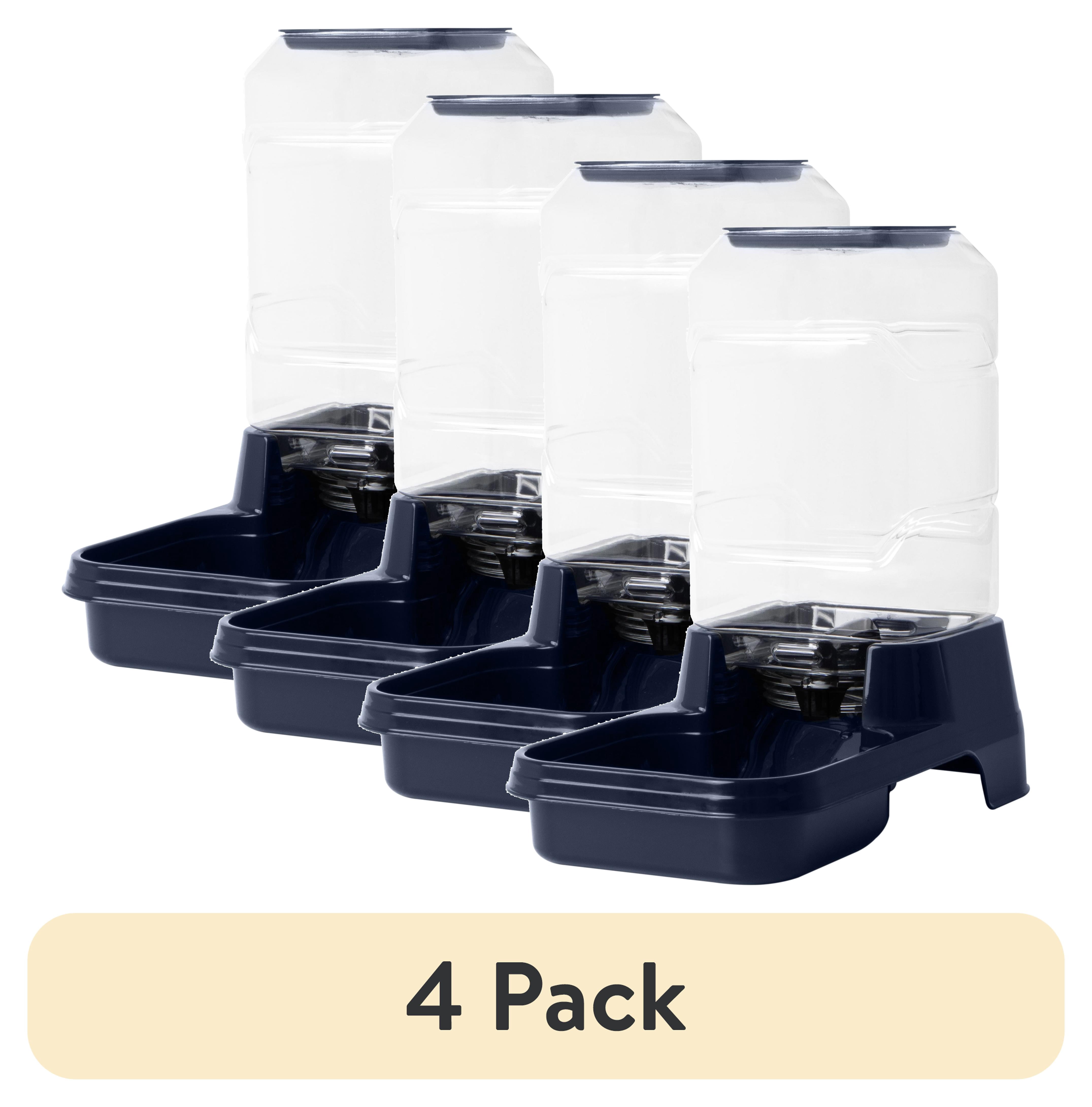 (4 pack) Vibrant Life Gravity Feeder for Medium Pets, 5 lb, Navy