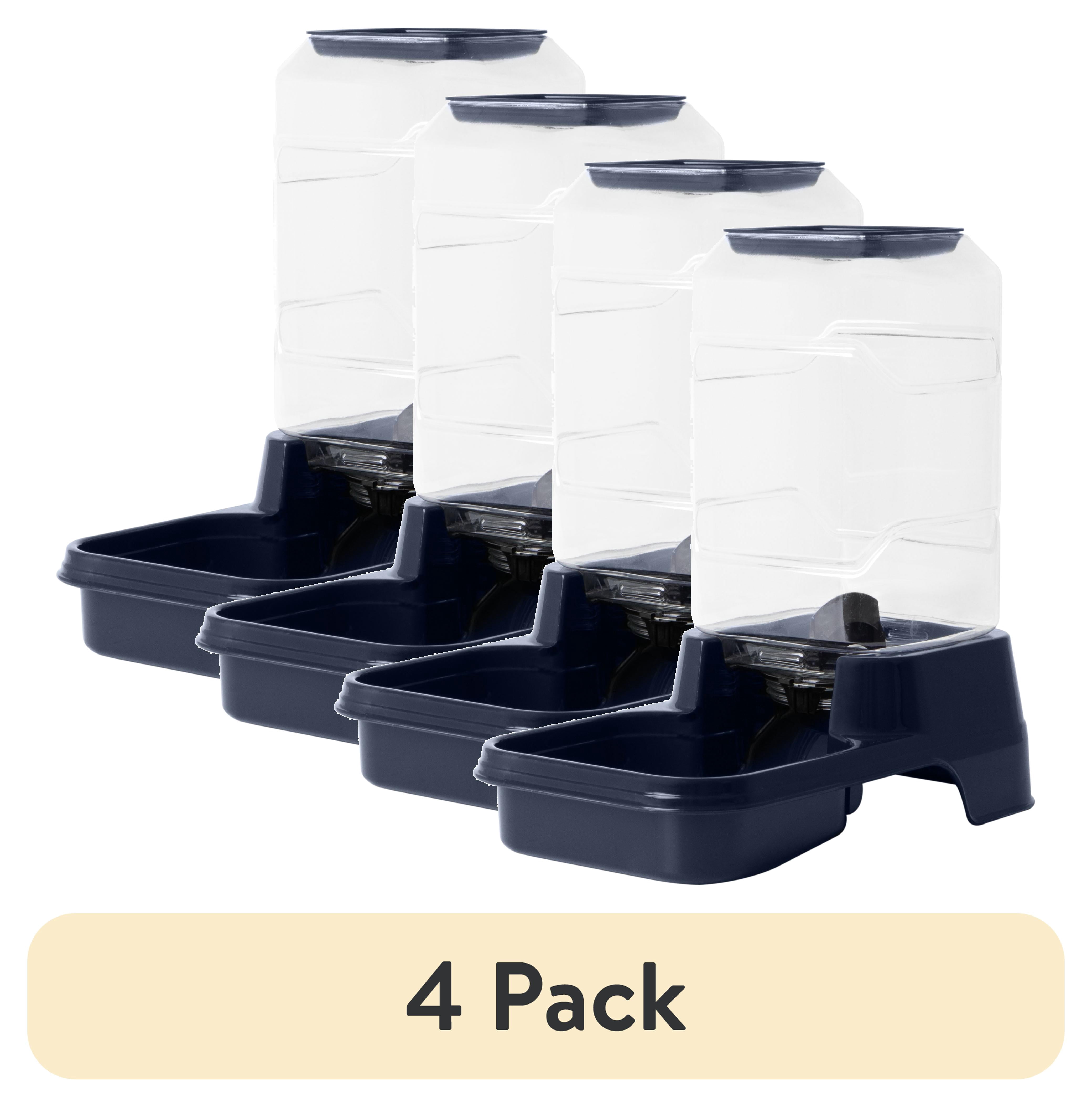 (4 pack) Vibrant Life 3 lb Gravity Feeder for Small Pets, Navy