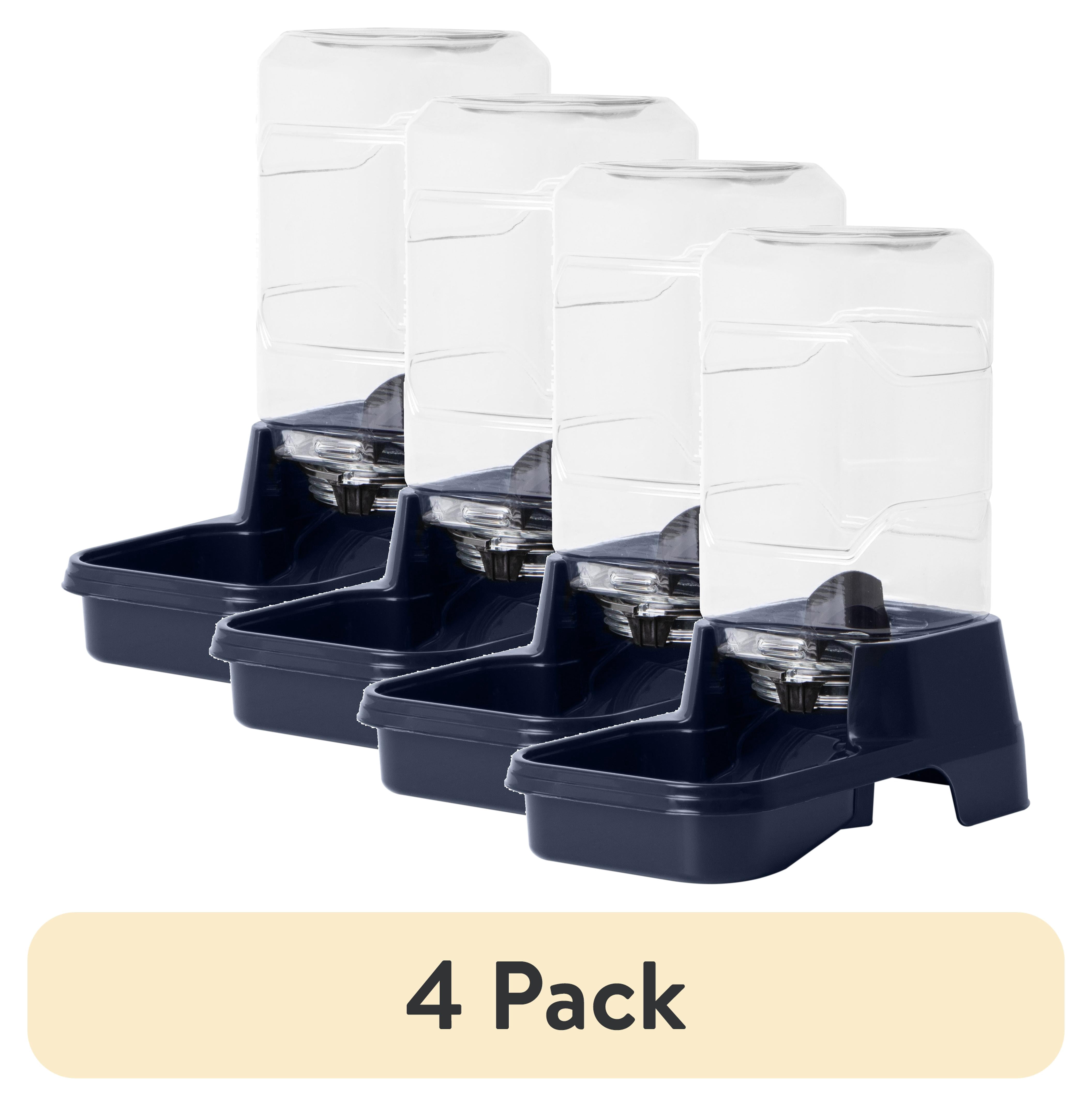 (4 pack) Vibrant Life 2 lb Gravity Feeder for Extra Small Pets, Navy
