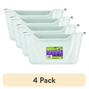 (4 pack) Vibrant Life High-Sided Open Cat Litter Box, XL, Green