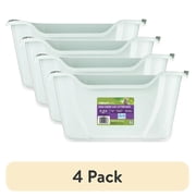 (4 pack) Vibrant Life High-Sided Open Cat Litter Box, XL, Green