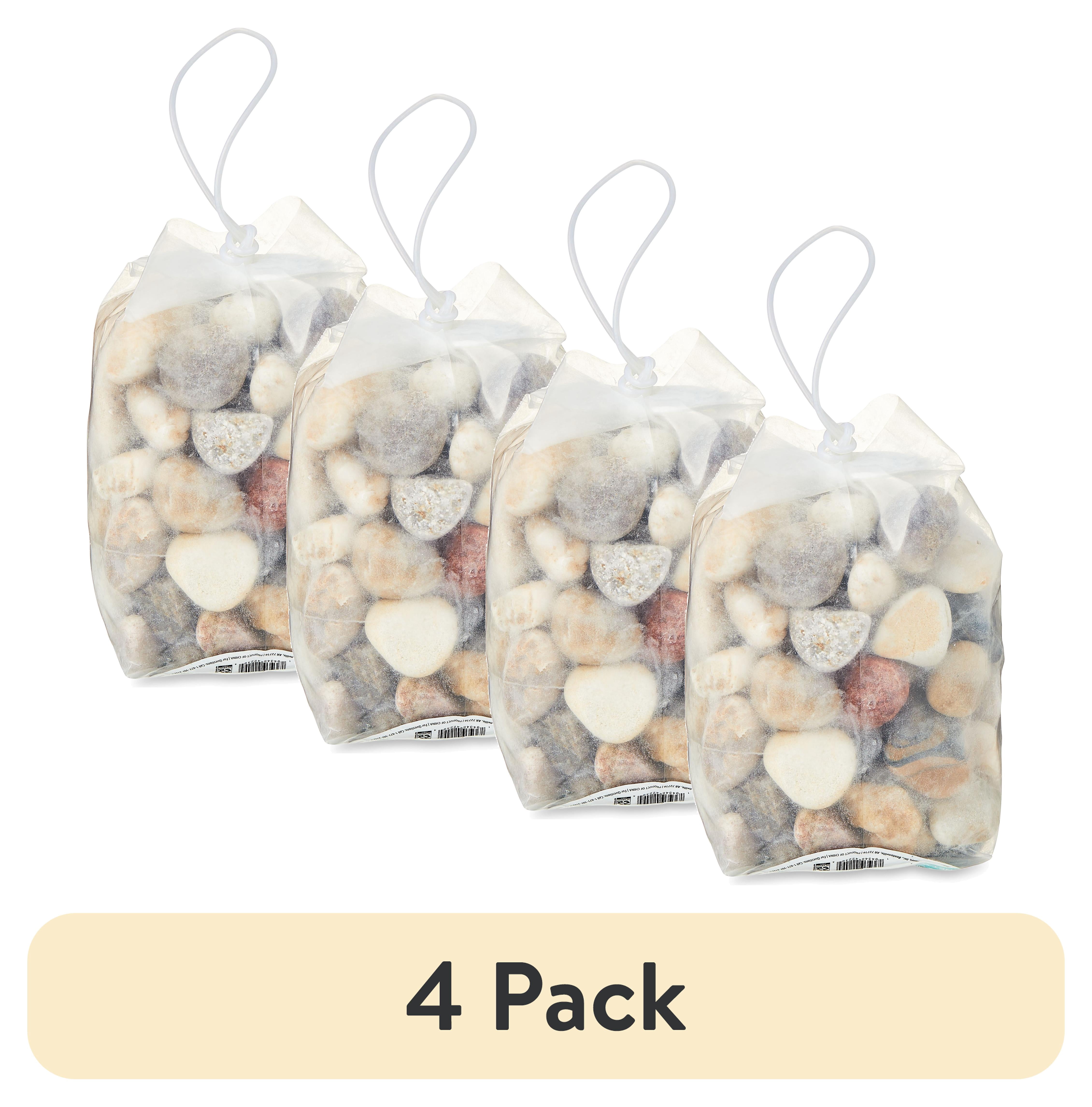 (4 pack) Vibrant Life Large Bag River Rocks Aquarium Decor, 38 oz Bag