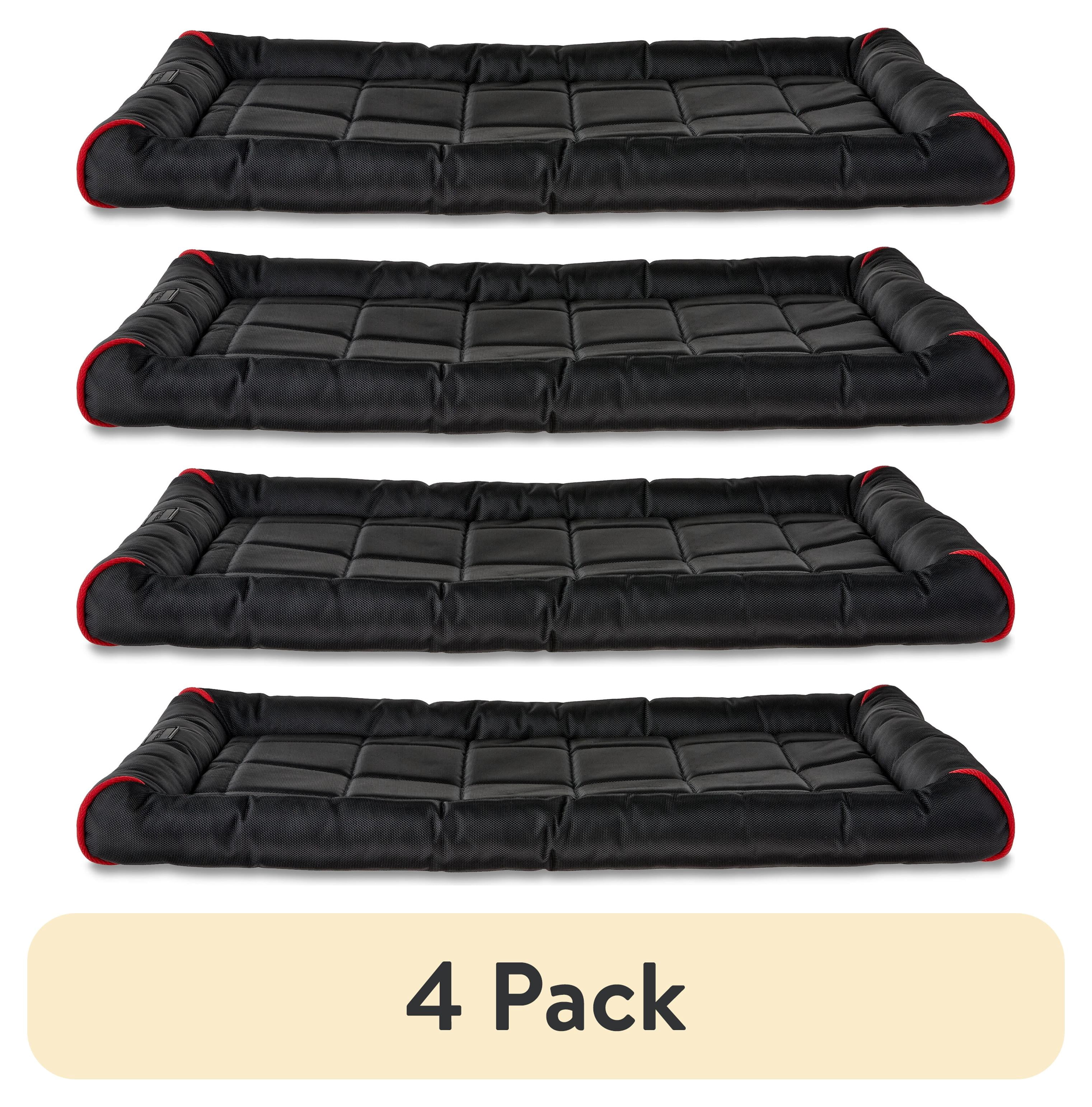 (4 pack) Vibrant Life Medium Durable and Water-Resistant Crate Mat, Black, 29" x 18"