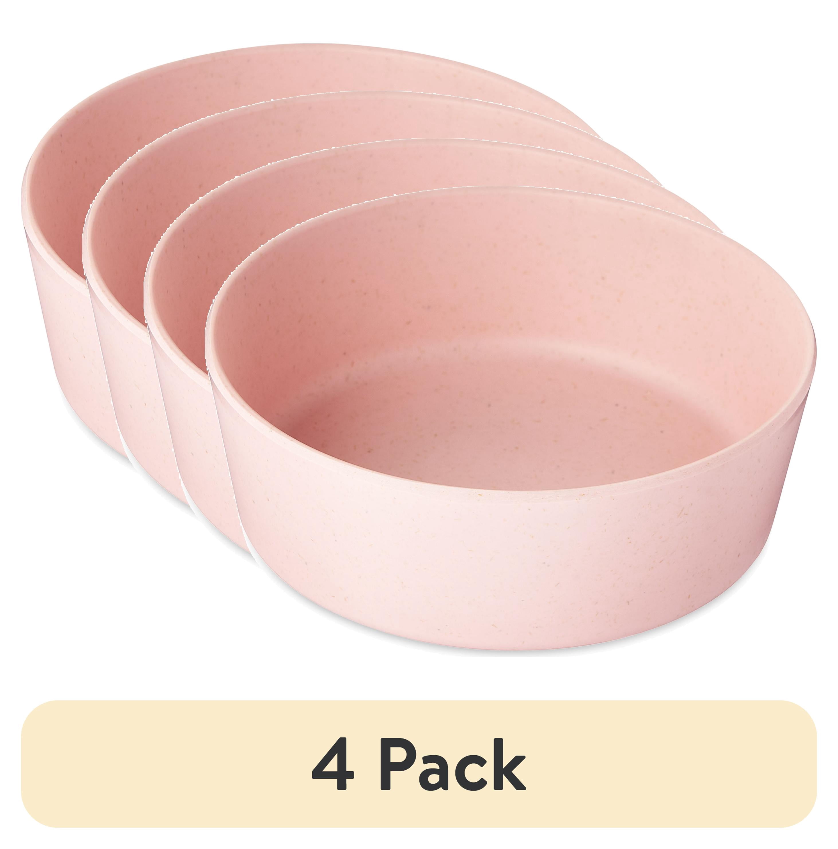 (4 pack) Vibrant Life Melamine Dog Bowl, Small, Pink