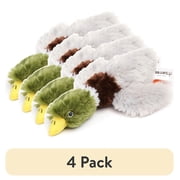 (4 pack) Vibrant Life Multicolor Floppy Mallard Duck Plush Dog Toy with Squeaker, Chew Level 2