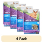 (4 pack) Vibrant Life Rabbit Pellets, 25 lb Bag
