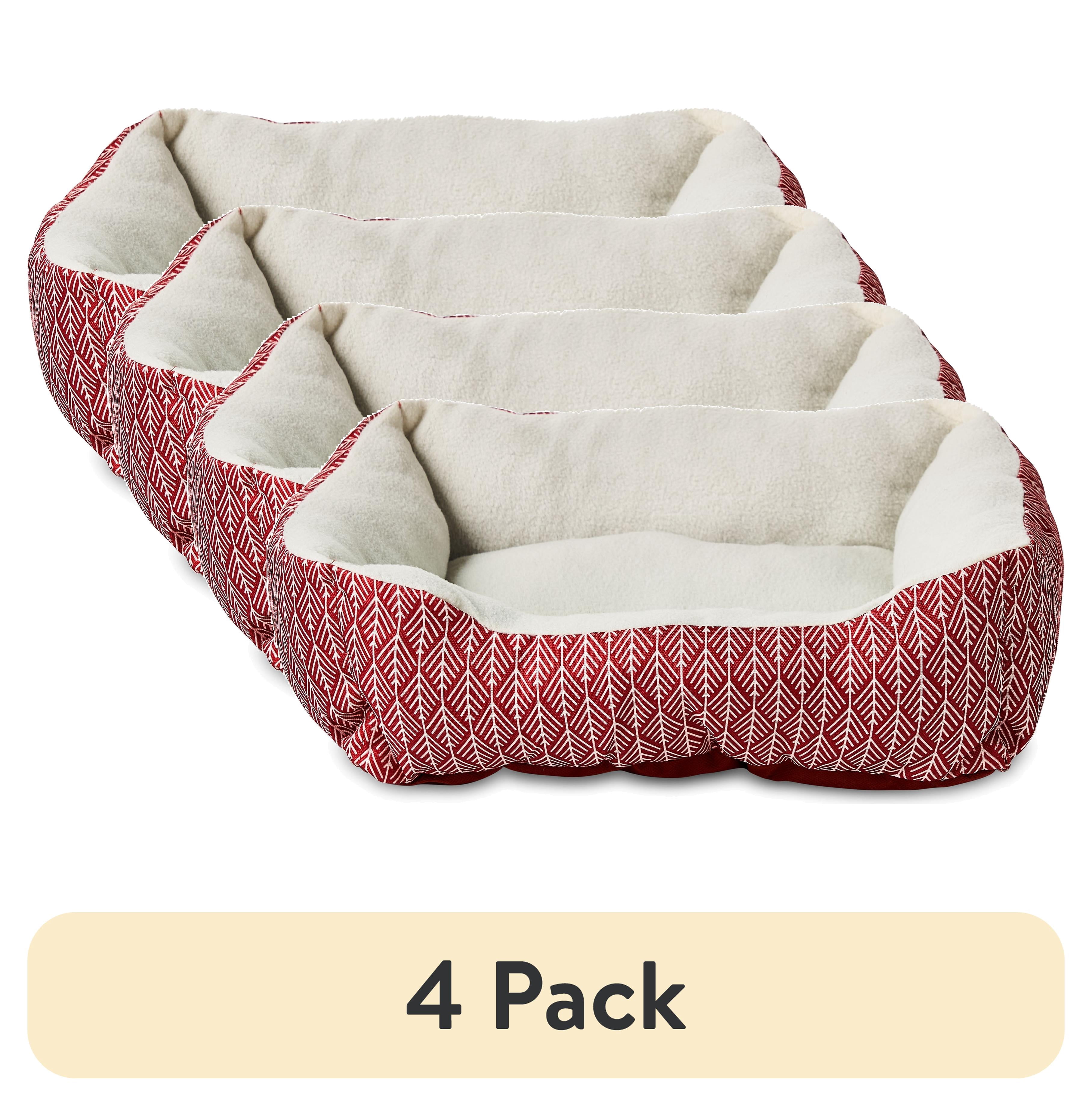 (4 pack) (4 pack) Vibrant Life Small Dog and Cat Cuddler Bed, 15x19, Rust