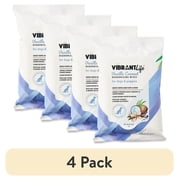 (4 pack) Vibrant Life Vanilla Coconut Deodorizing Wipes for Dogs & Puppies, 20 Count