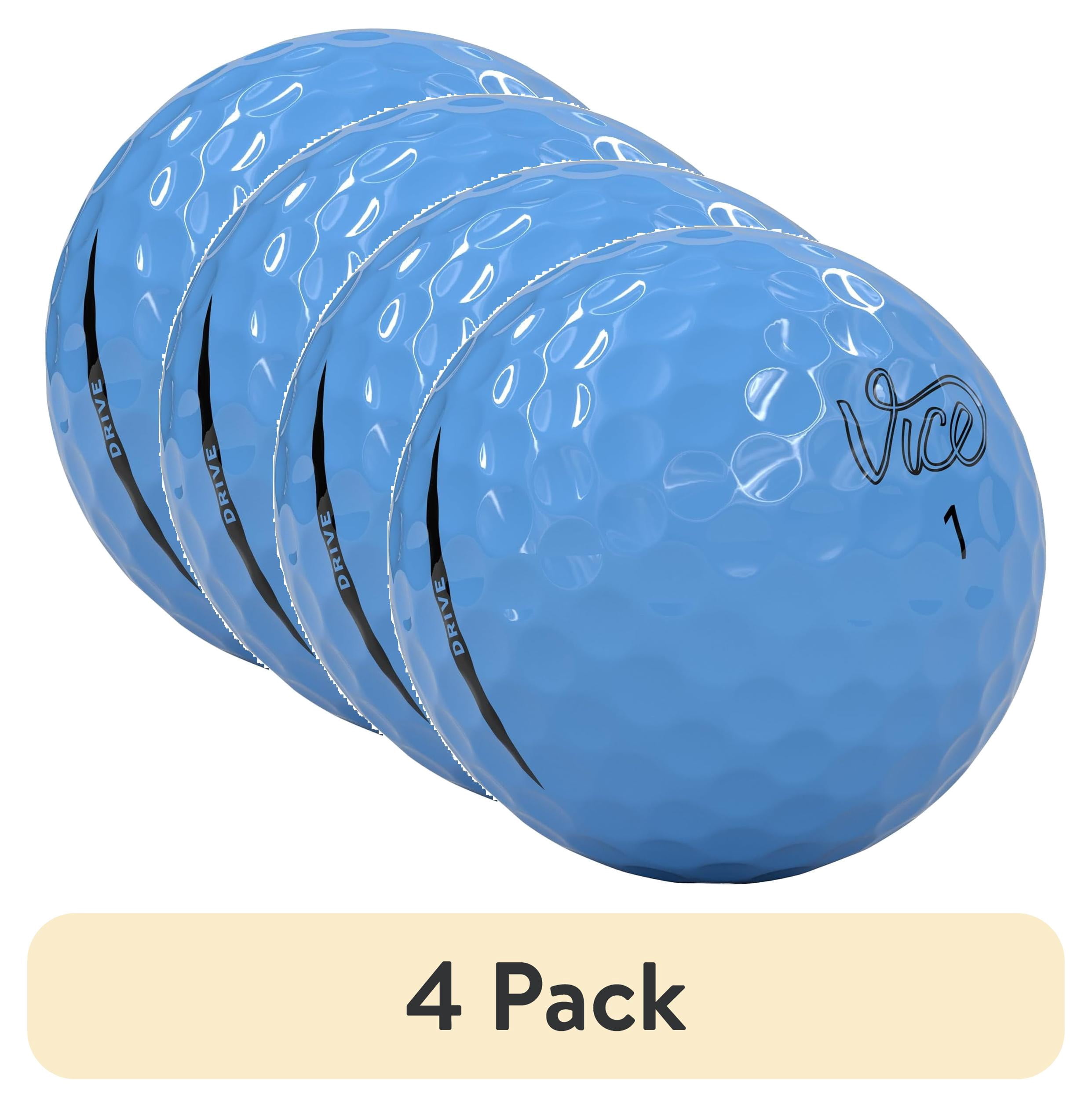 (4 pack) Vice Drive Golf Balls, Light Blue 12pk