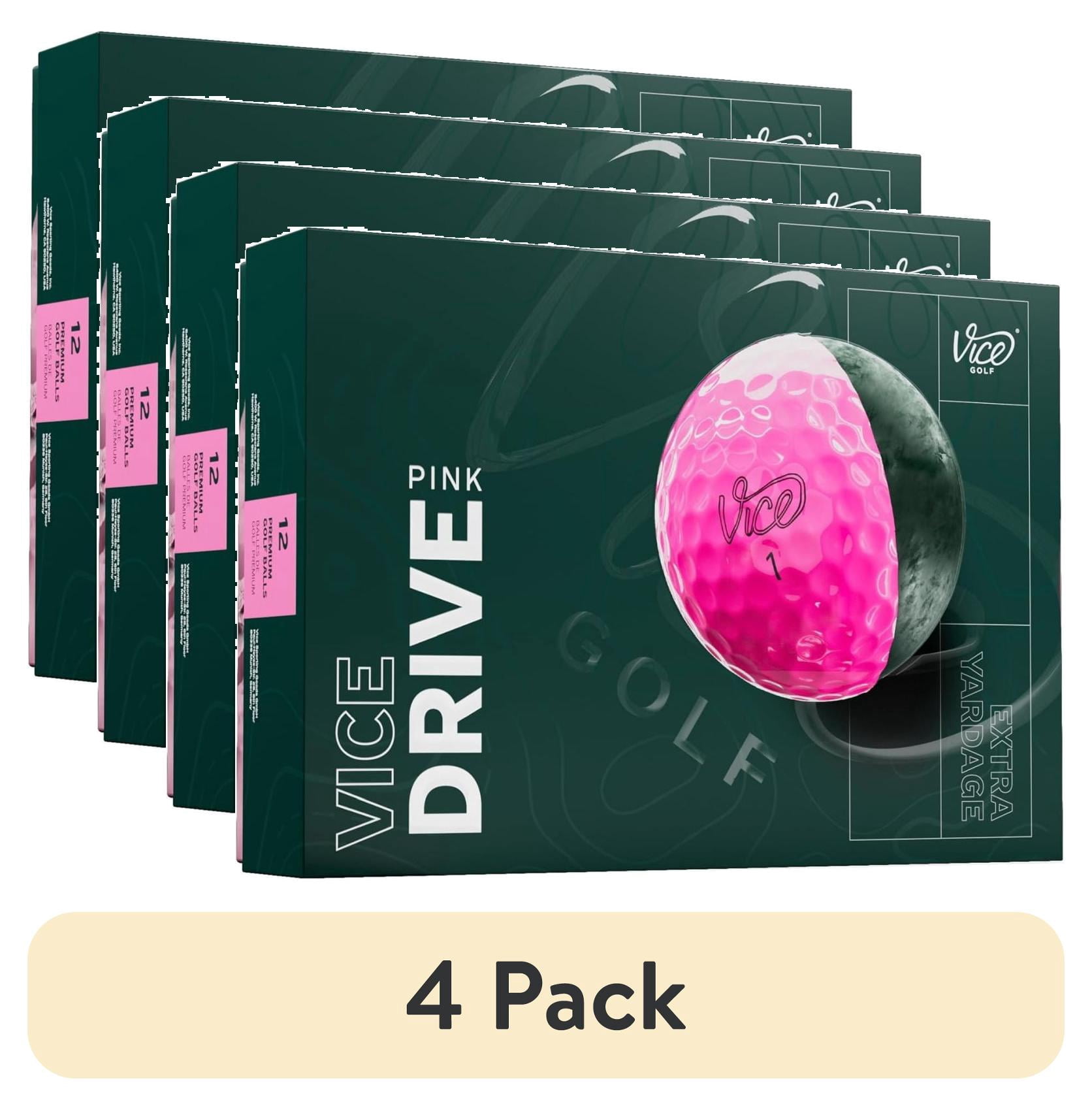 (4 pack) Vice Drive Golf Balls, Pink 12pk