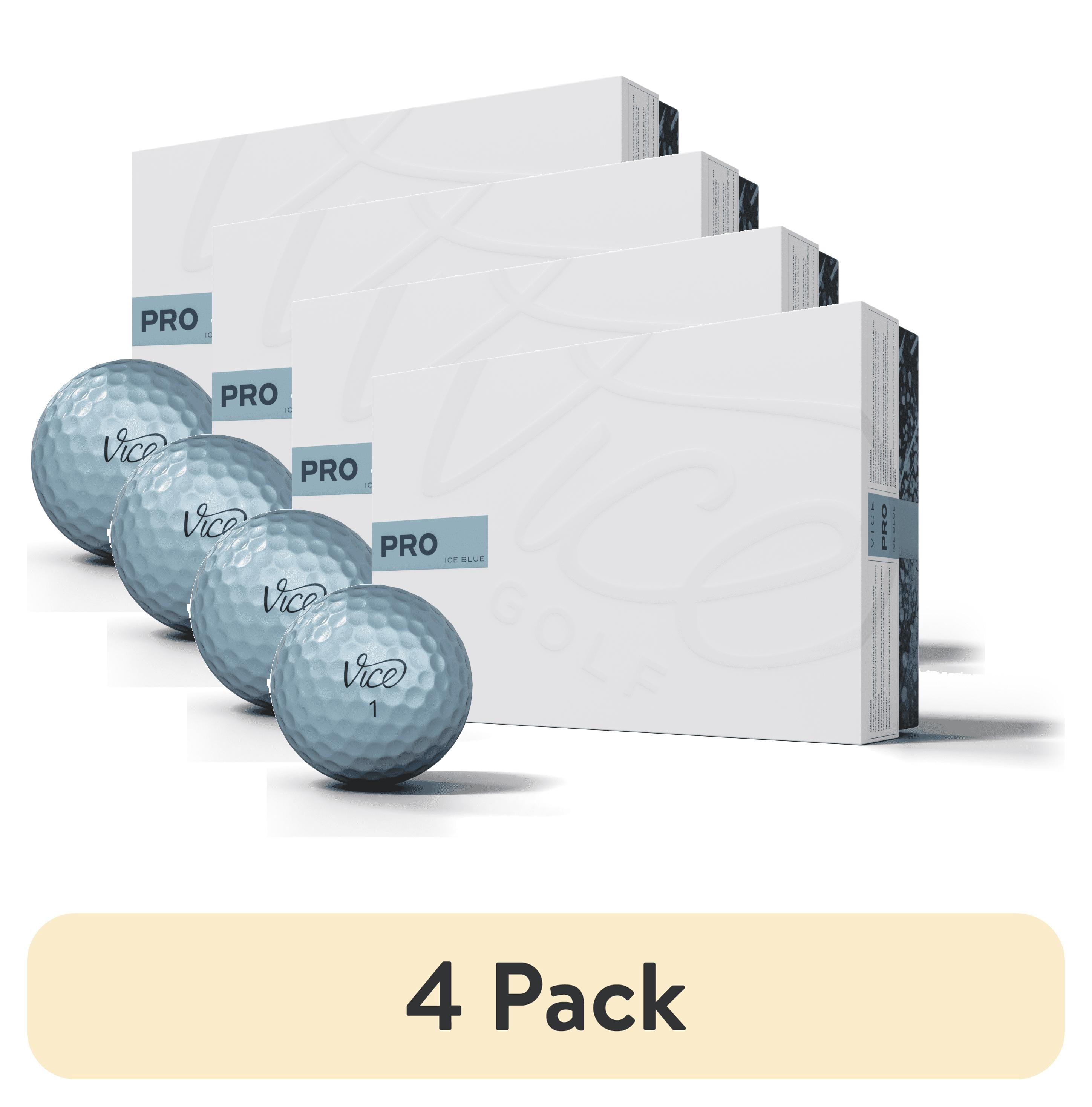 (4 pack) Vice Pro Golf Balls, Ice Blue, 12pk