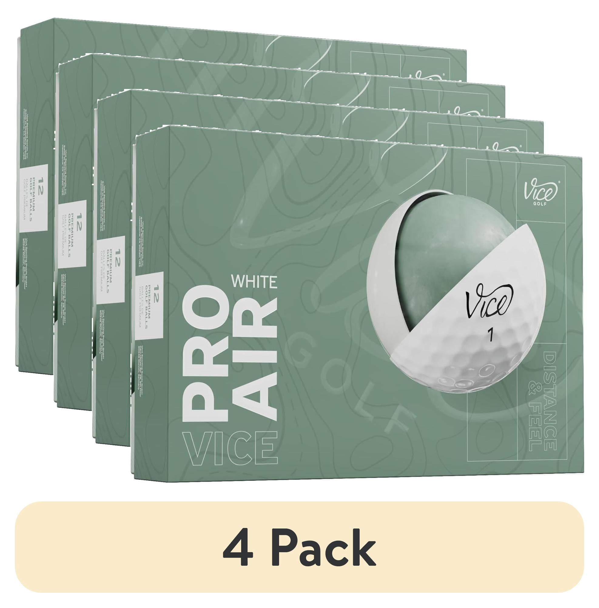 (4 pack) Vice Pro Air Golf Balls 2025, White, 12pk