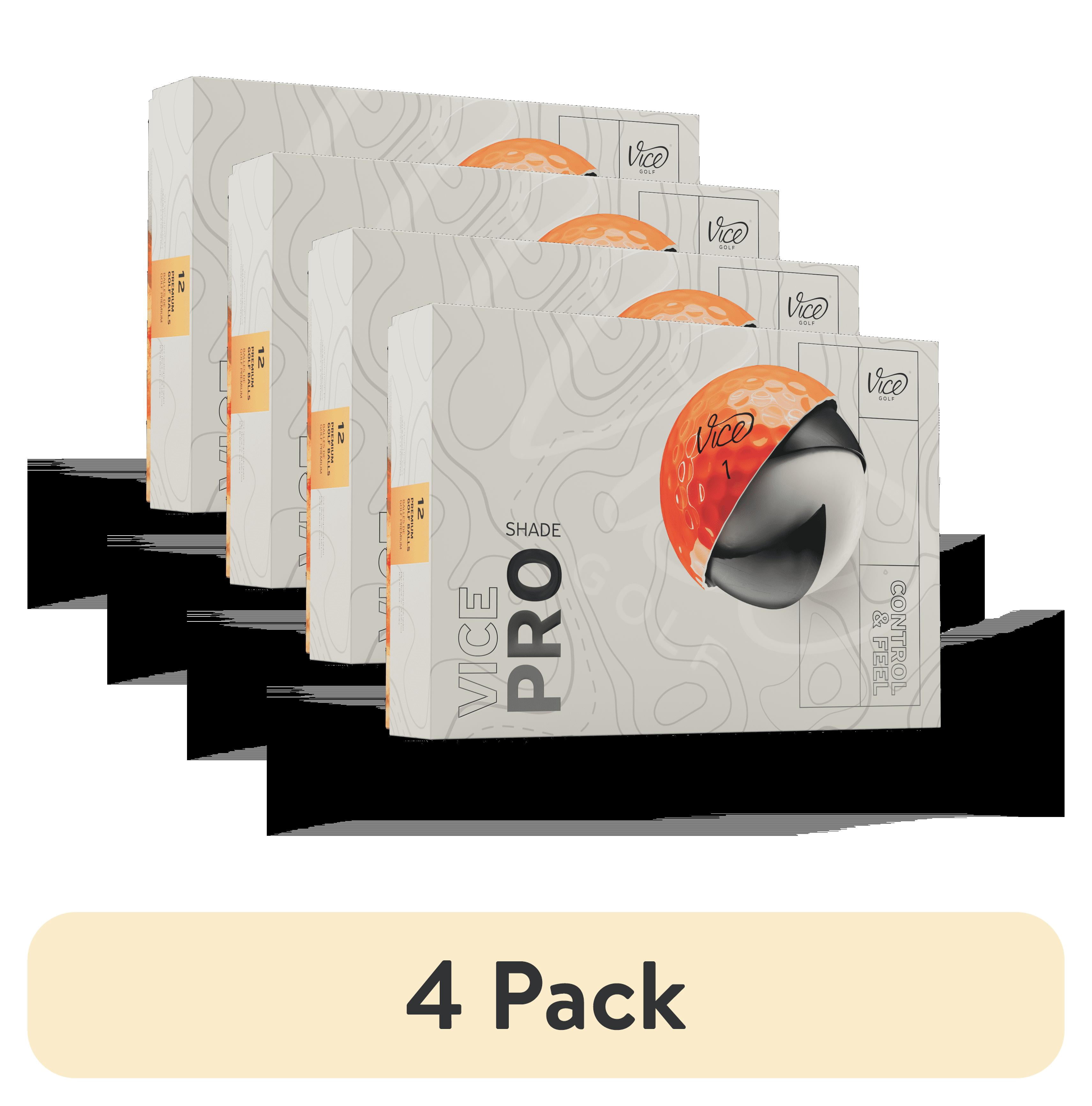 (4 pack) Vice Pro Golf Balls Shade Red/Orange, 12pk