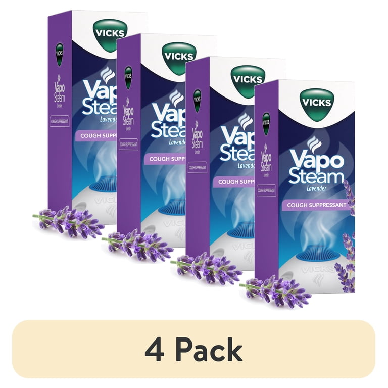 4 pack) Vicks VapoSteam Liquid for Humidifiers & Vaporizers, Cough