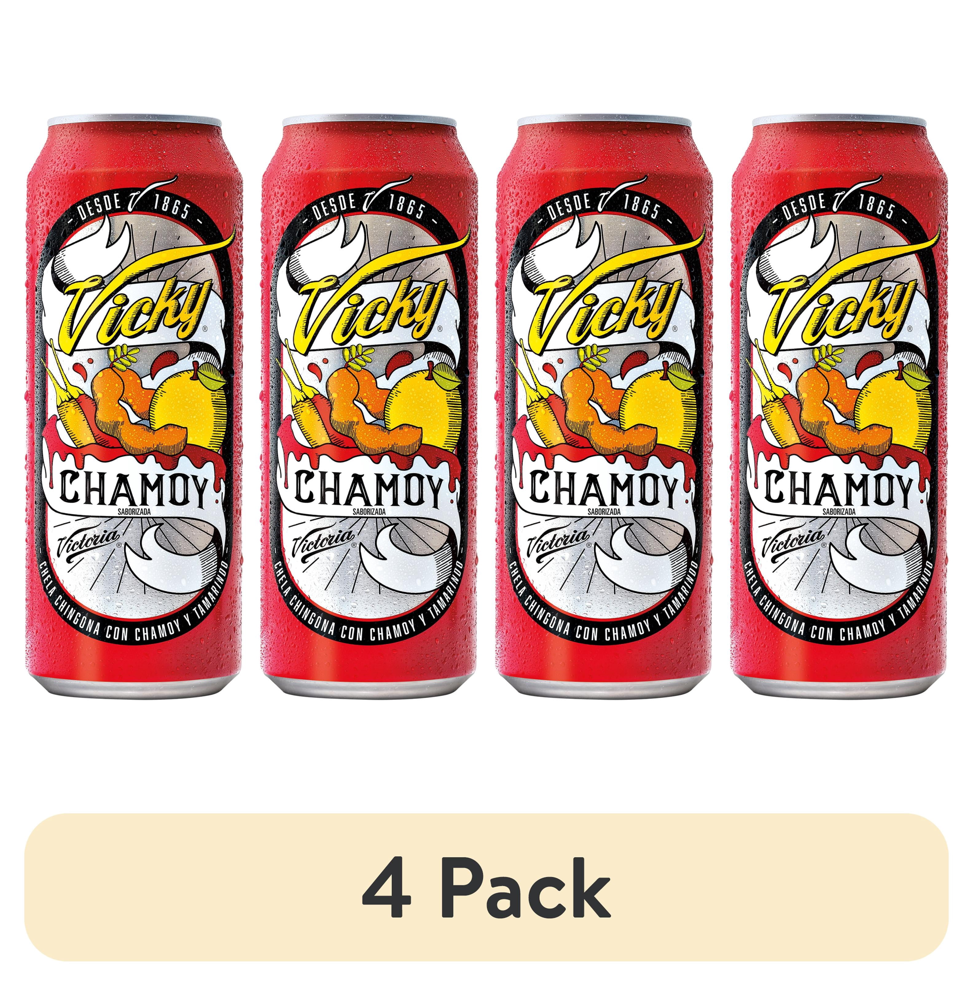 4 pack) Victoria Vicky Chamoy Mexican Flavored Beer, 24 fl. oz