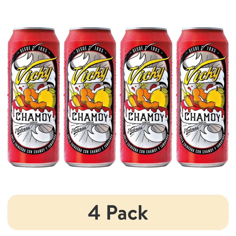 4 pack) Victoria Vicky Chamoy Mexican Flavored Beer, 24 fl. oz