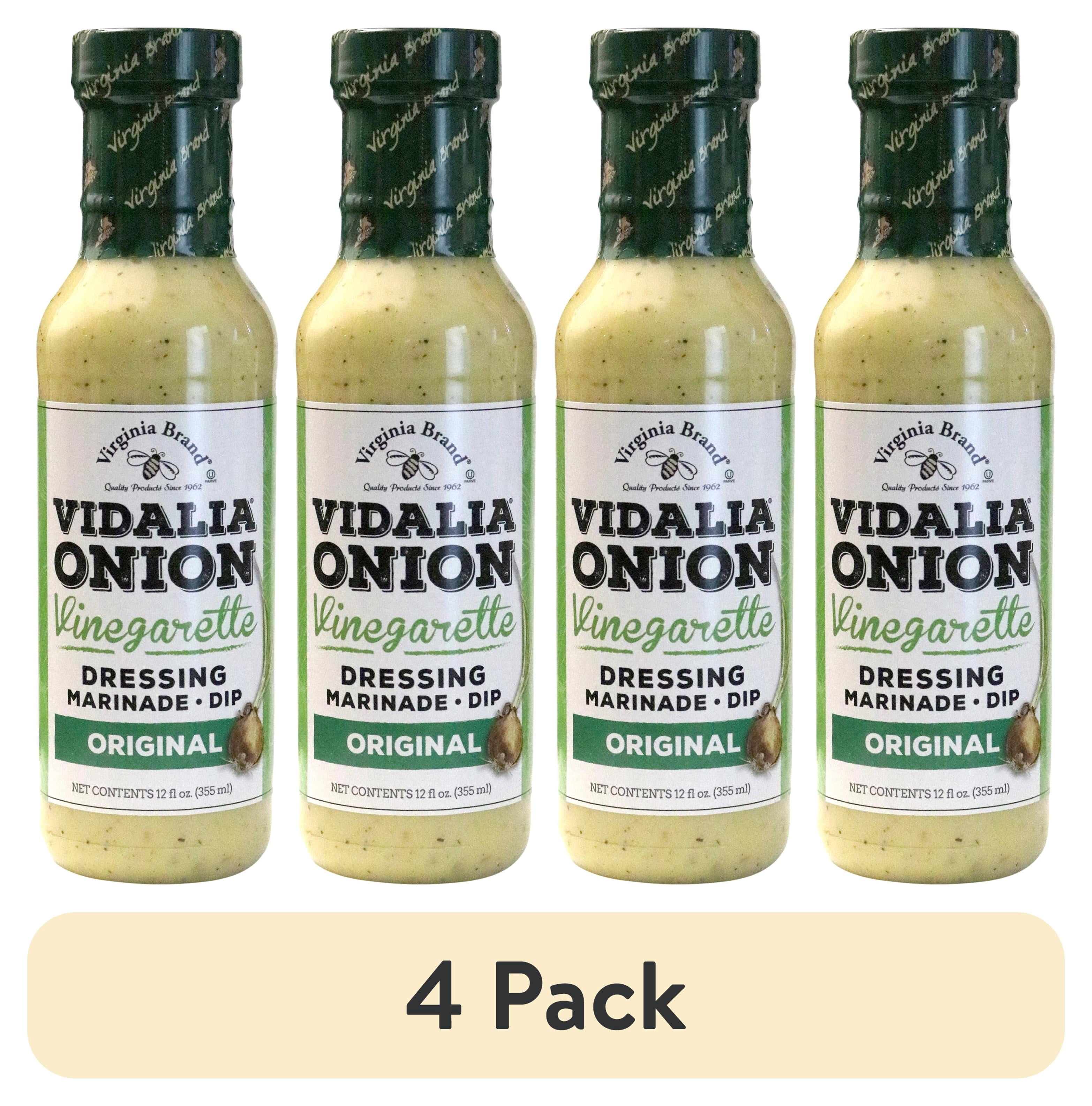 (4 pack) Virginia Brand Vidalia Onion Vinegarette Dressing, 12 fl oz