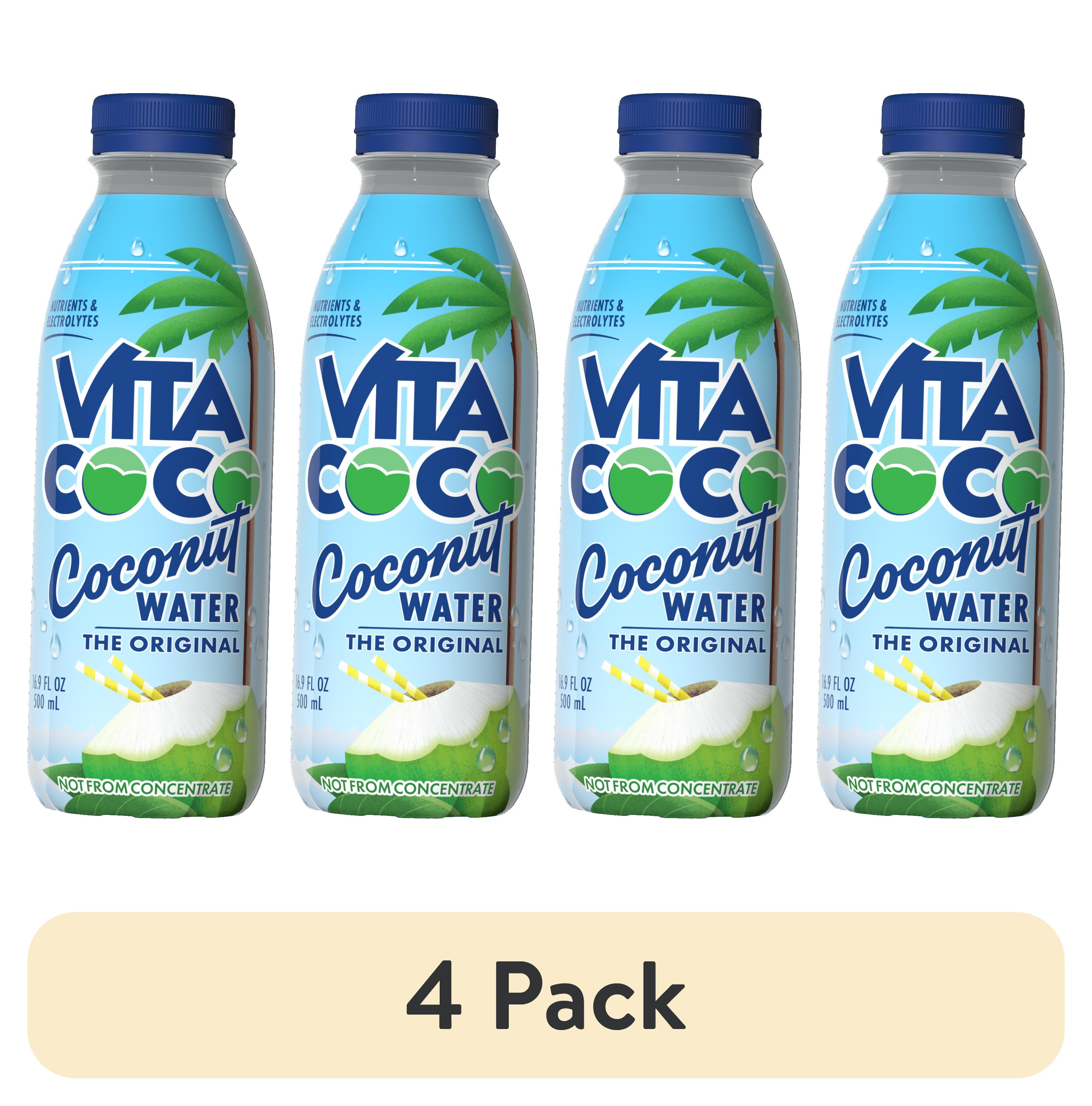 (4 pack) Vita Coco Coconut Water, Pure, 16.9 fl oz PET