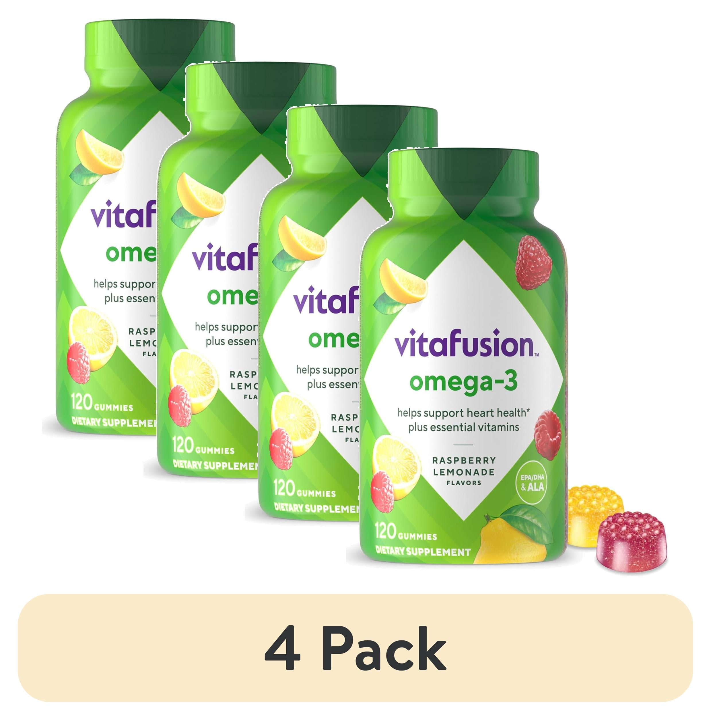 Vitatonio～PUE3000 vitafusion Omega-3 Gummy Vitamins, Berry Lemonade Flavor, Heart
