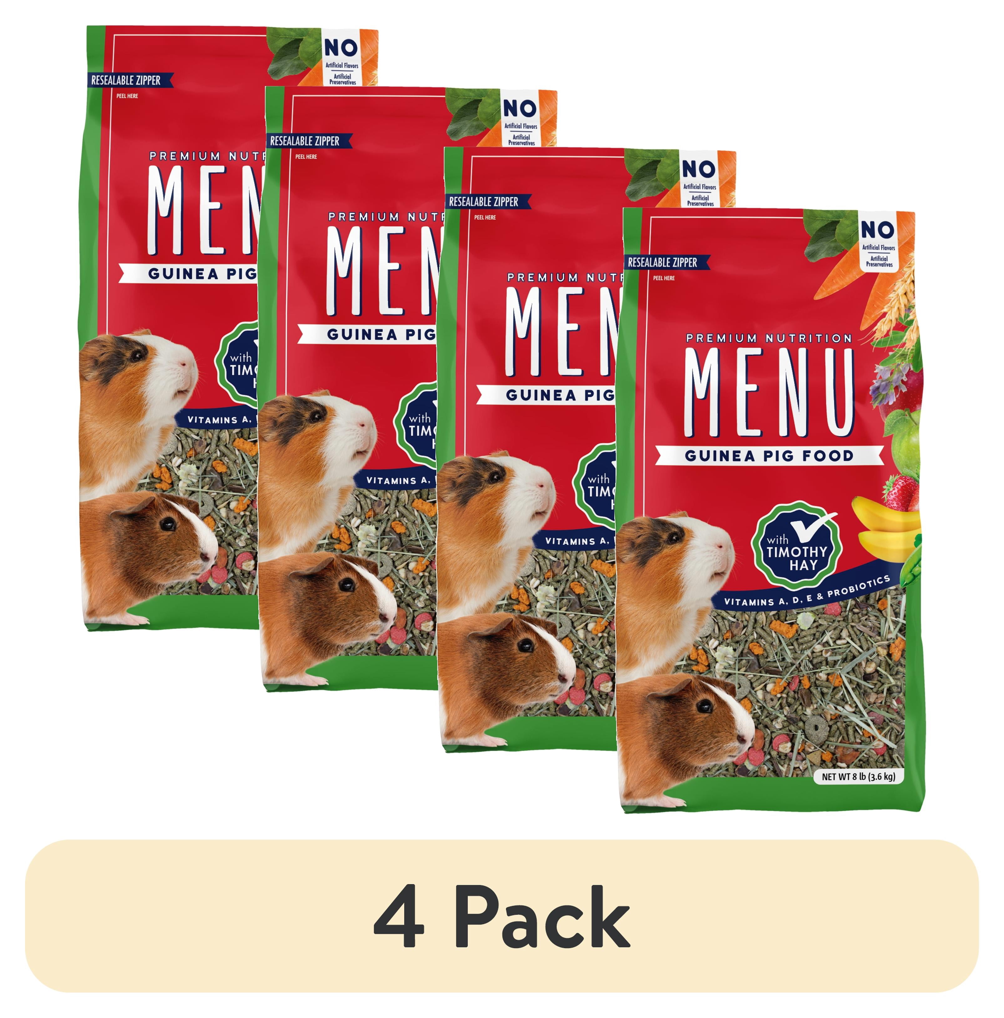 (4 pack) Vitakraft Menu Premium Guinea Pig Food 8 lbs.