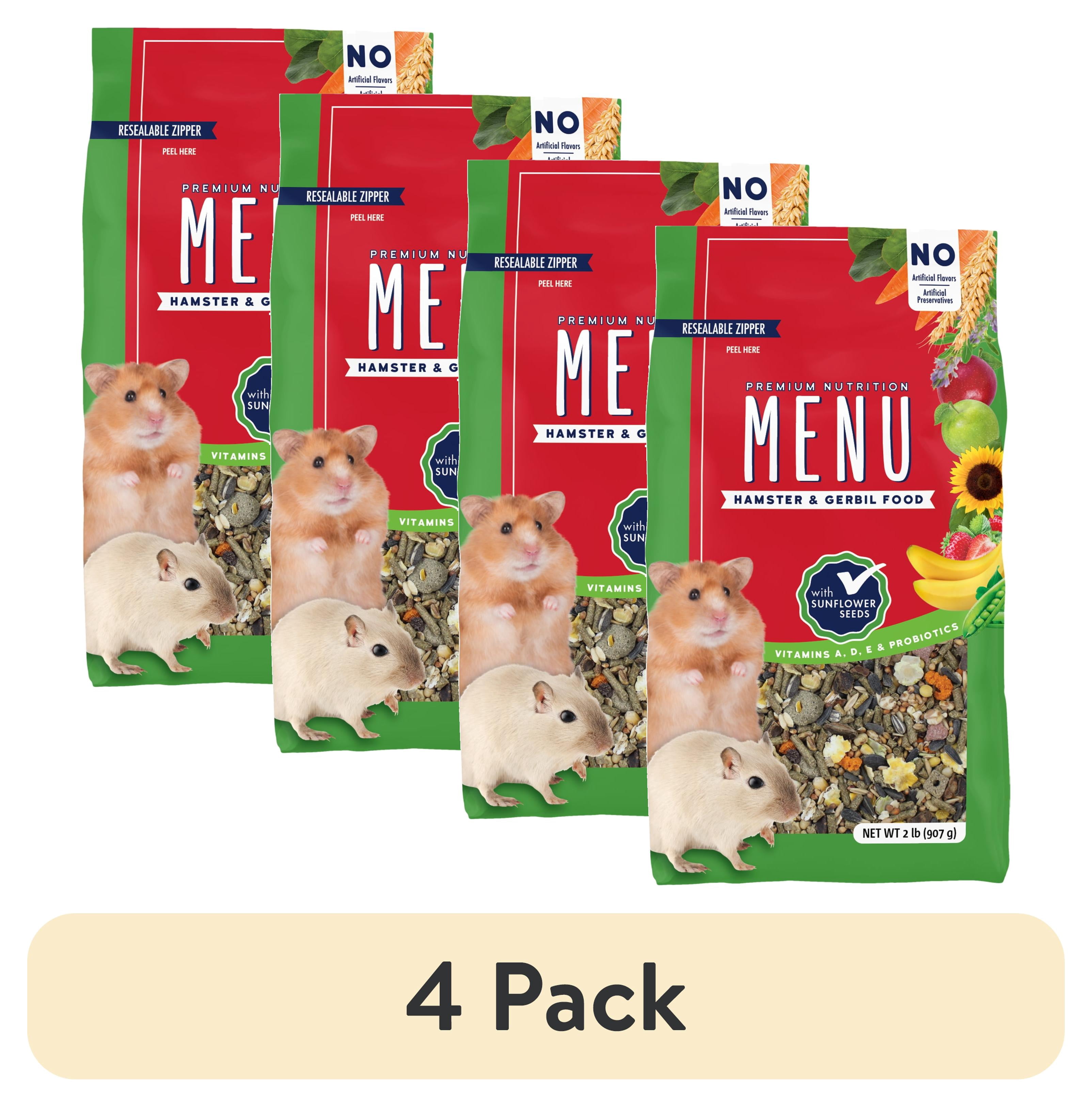 (4 pack) Vitakraft Menu Premium Hamster Food 2 lb