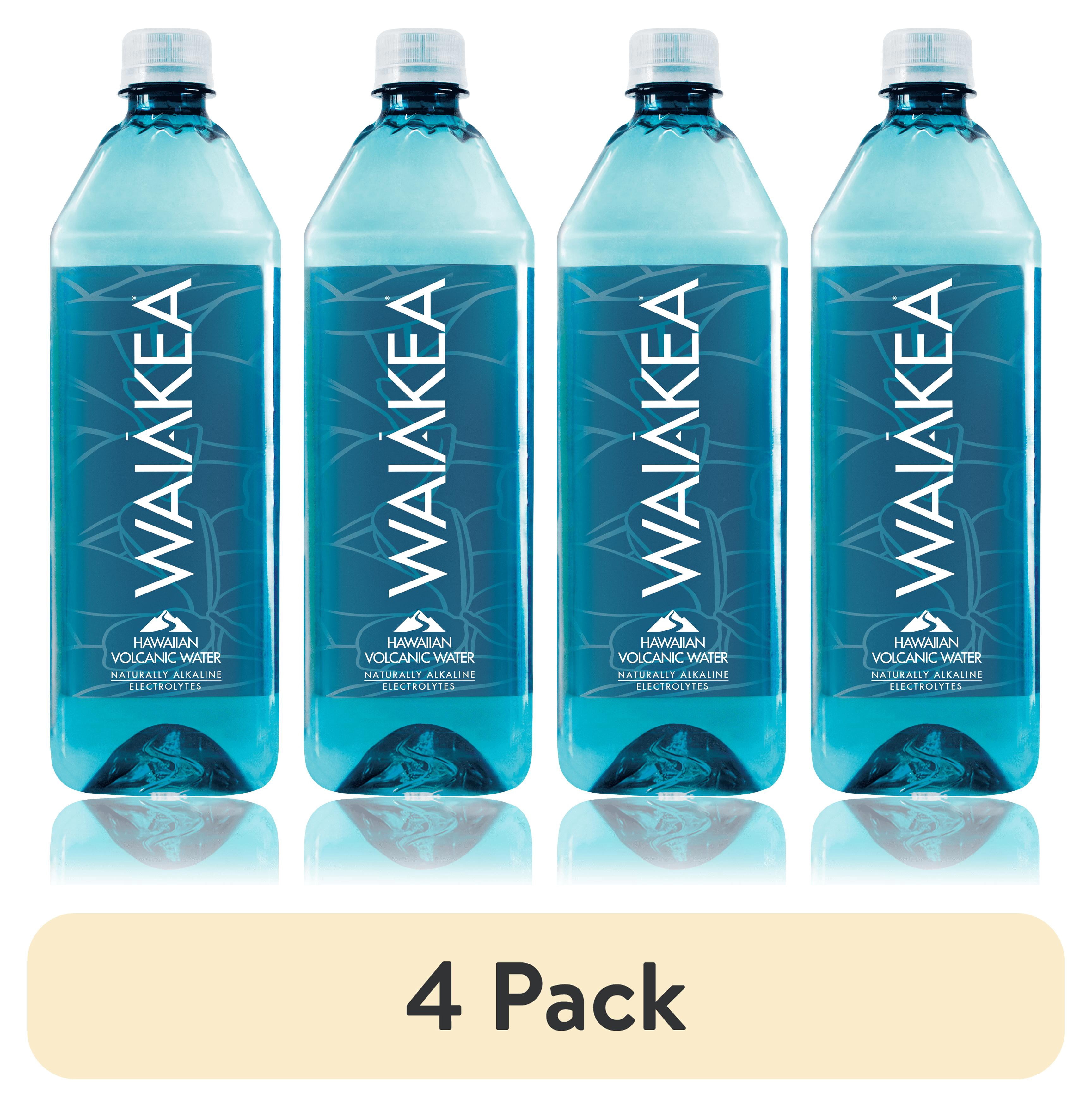 (4 pack) Waiakea Hawaiian Volcanic Alkaline Waters, 33.8 Fl Oz, Bottle