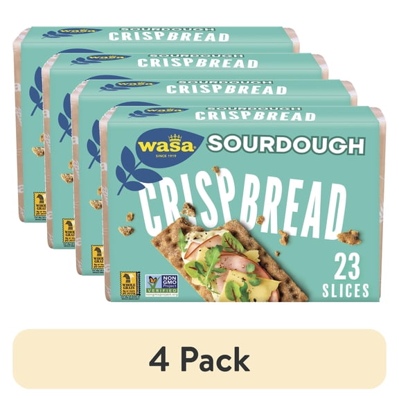 (4 pack) Wasa Swedish Style Sourdough Crispbread 9.7 oz
