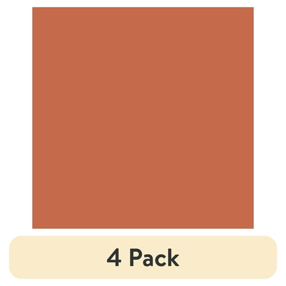 (4 pack) Waverly Inspirations 100% Cotton Sewing & Craft Fabric, Solid Pumpkin Print Design, 18" x 21"