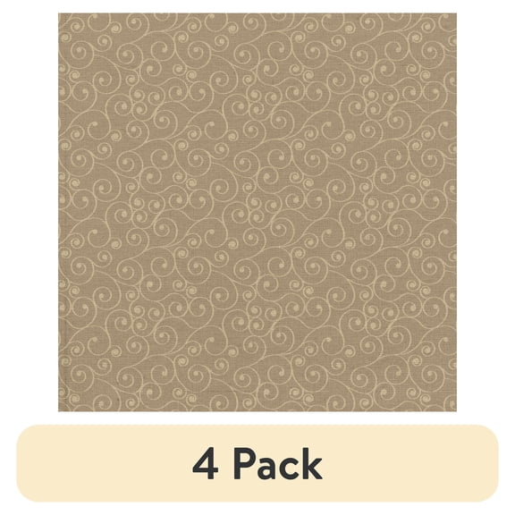(4 pack) Waverly Inspirations 1 Yard Cut 100% Cotton Russian Spirals Fabric, Brown, 44” Wide for Quilting & Sewing