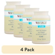 4 pack Waverly Inspirations Chalk Paint, Ultra Matte, Ivory, 2 fl oz